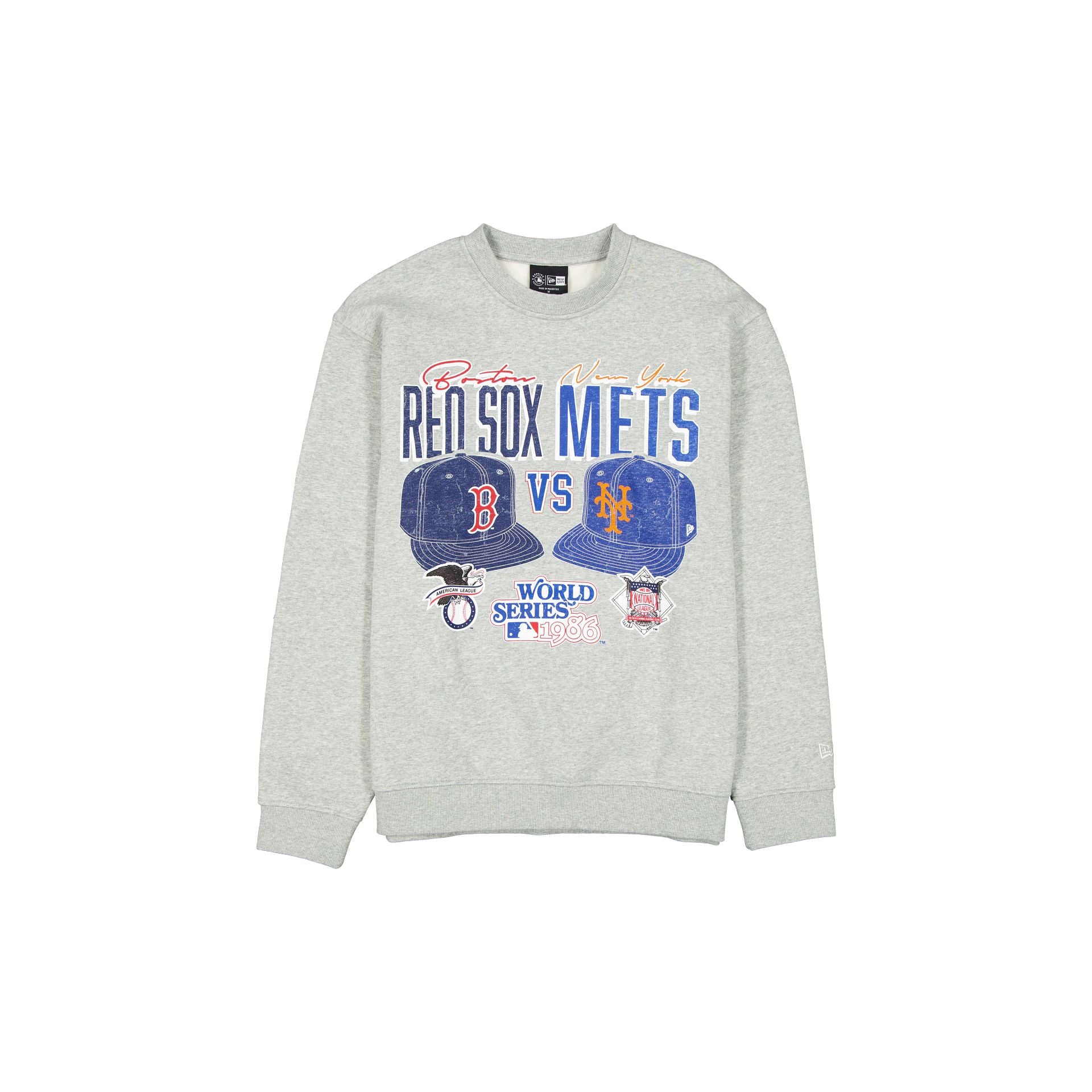 new era 1986 World Series Sport Classics Gray Crewneck