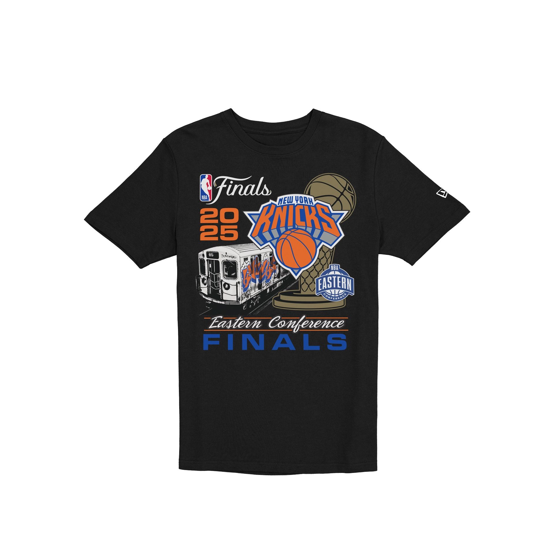 new era 2025 NBA Eastern Conference Finals Black T-Shirt