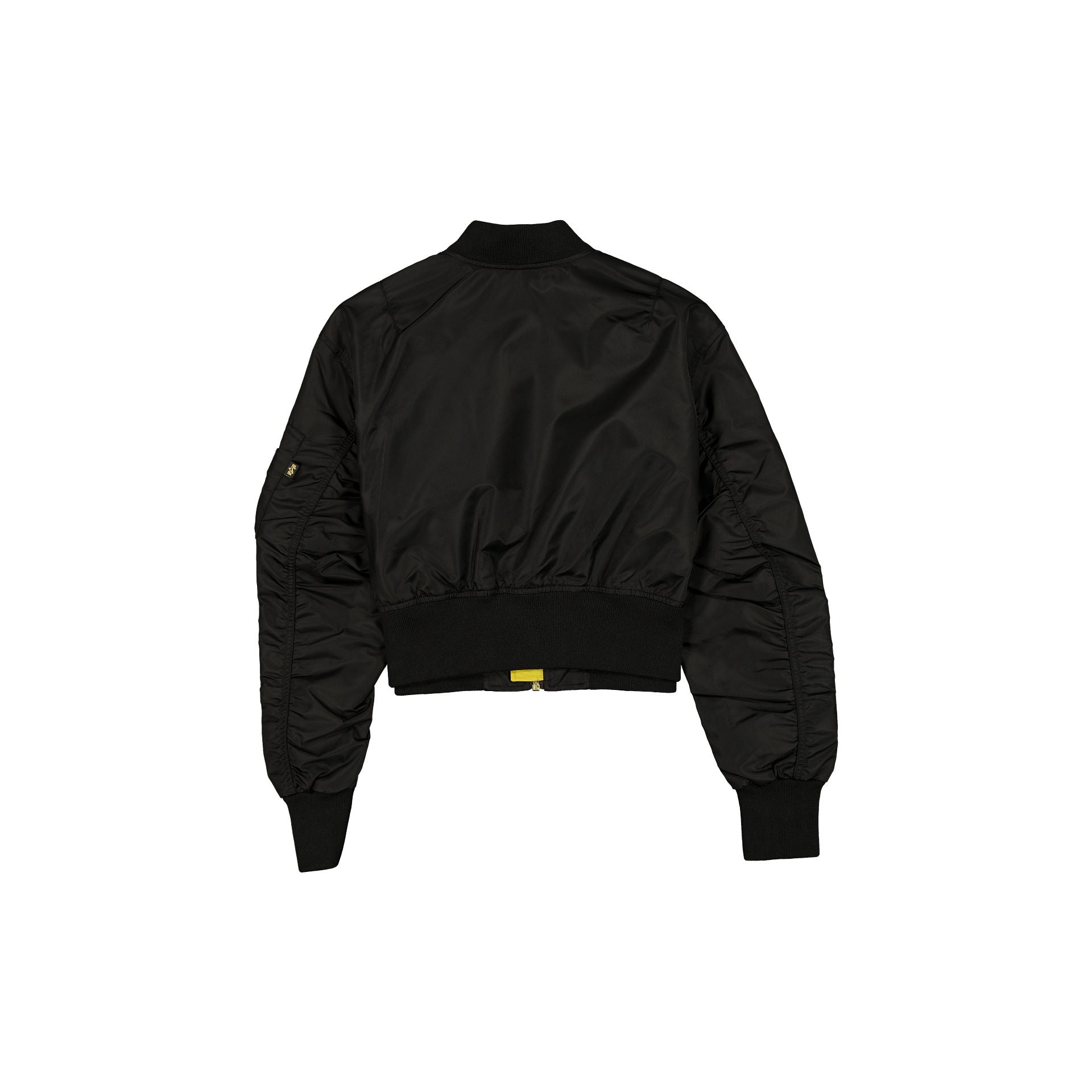 New Era Alpha Industries Black And Gold Women's Cropped L-2B Bomber Jacket
