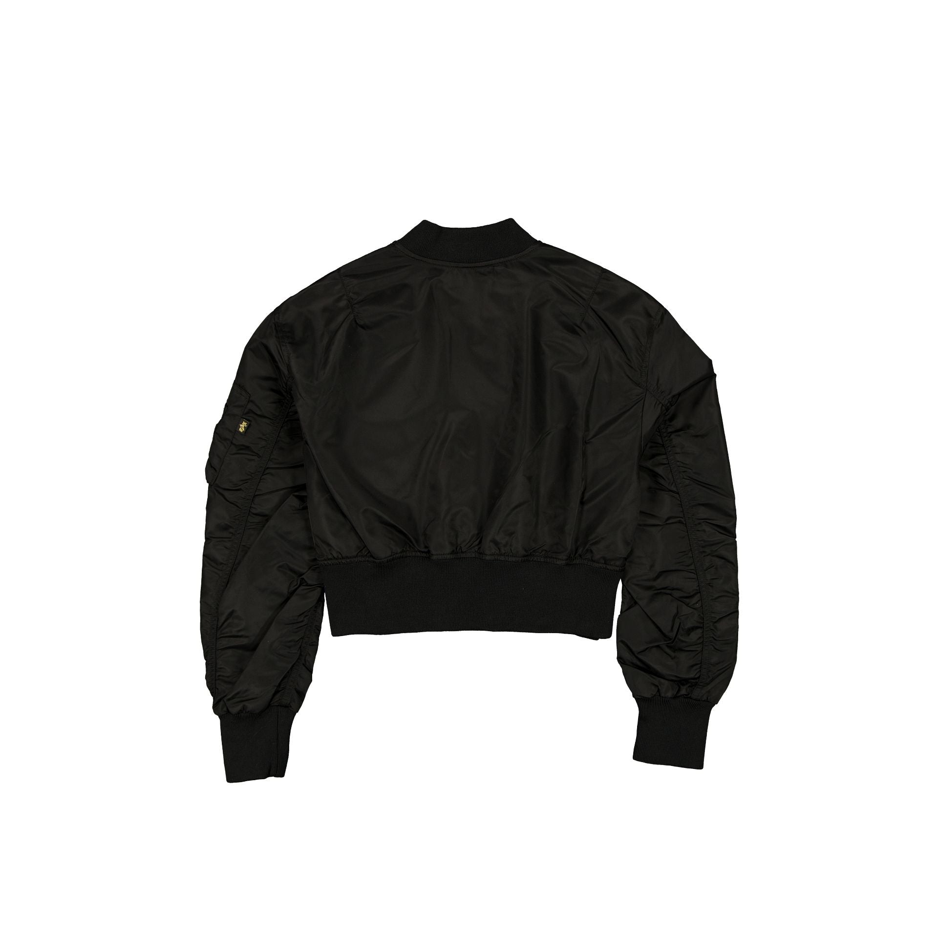 New Era Alpha Industries Black And Gold Women's Cropped L-2B Bomber Jacket