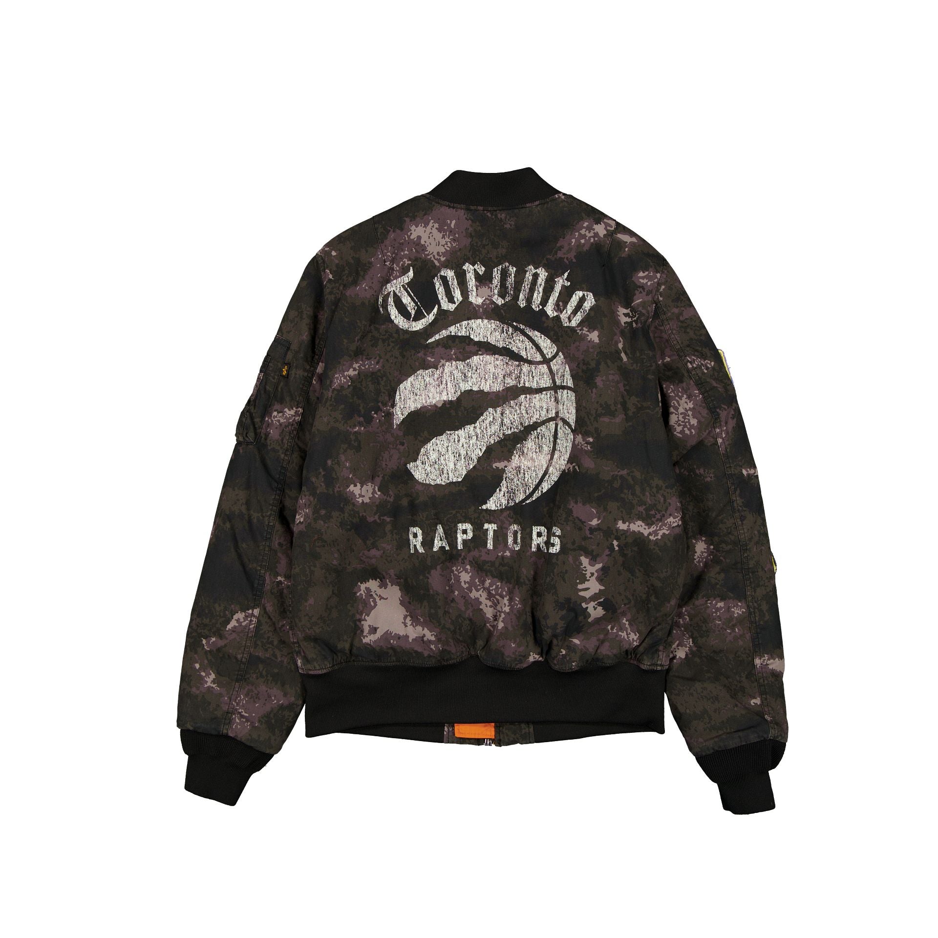 New Era Alpha Industries Black Camo MA-1 Bomber Jacket