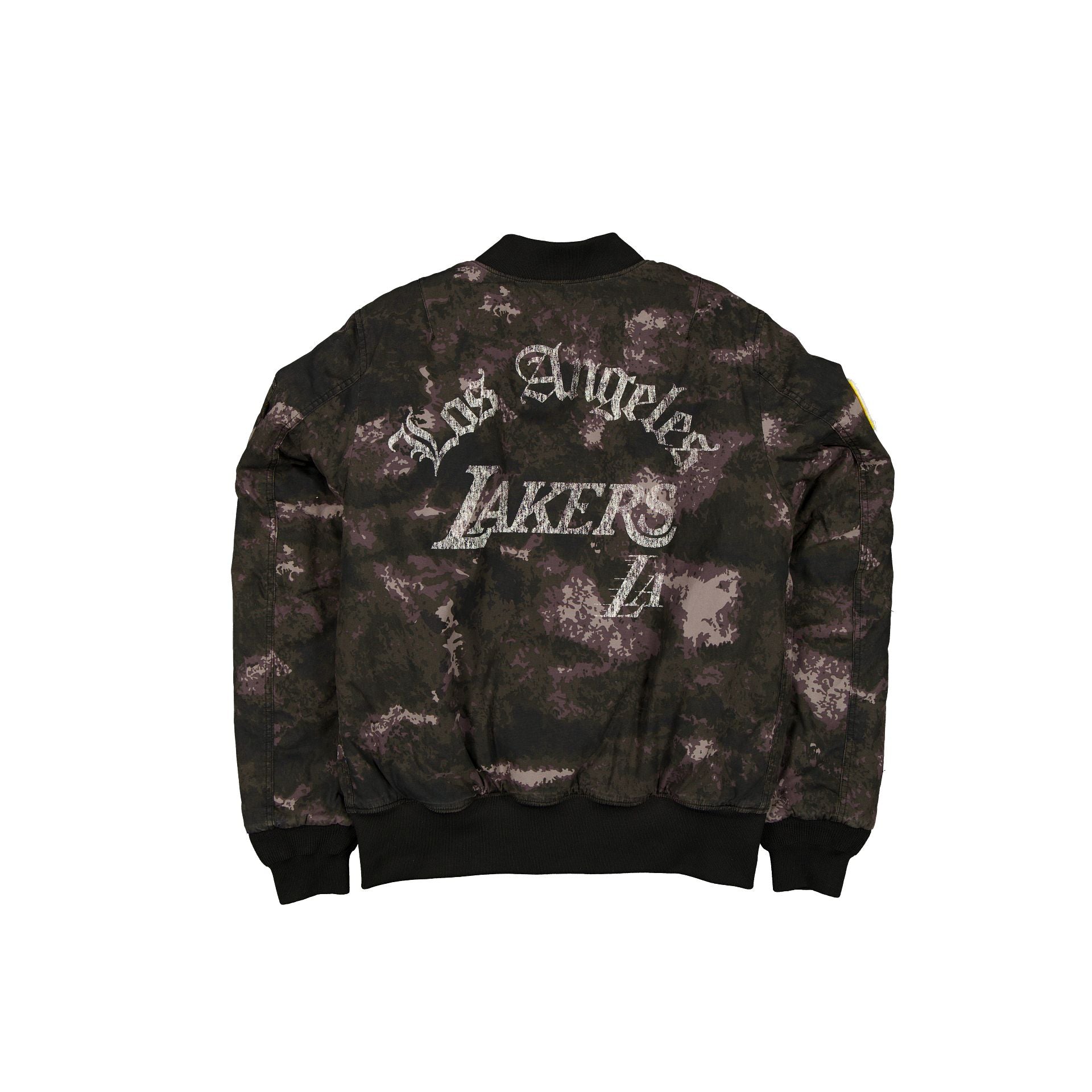 New Era Alpha Industries Black Camo MA-1 Bomber Jacket