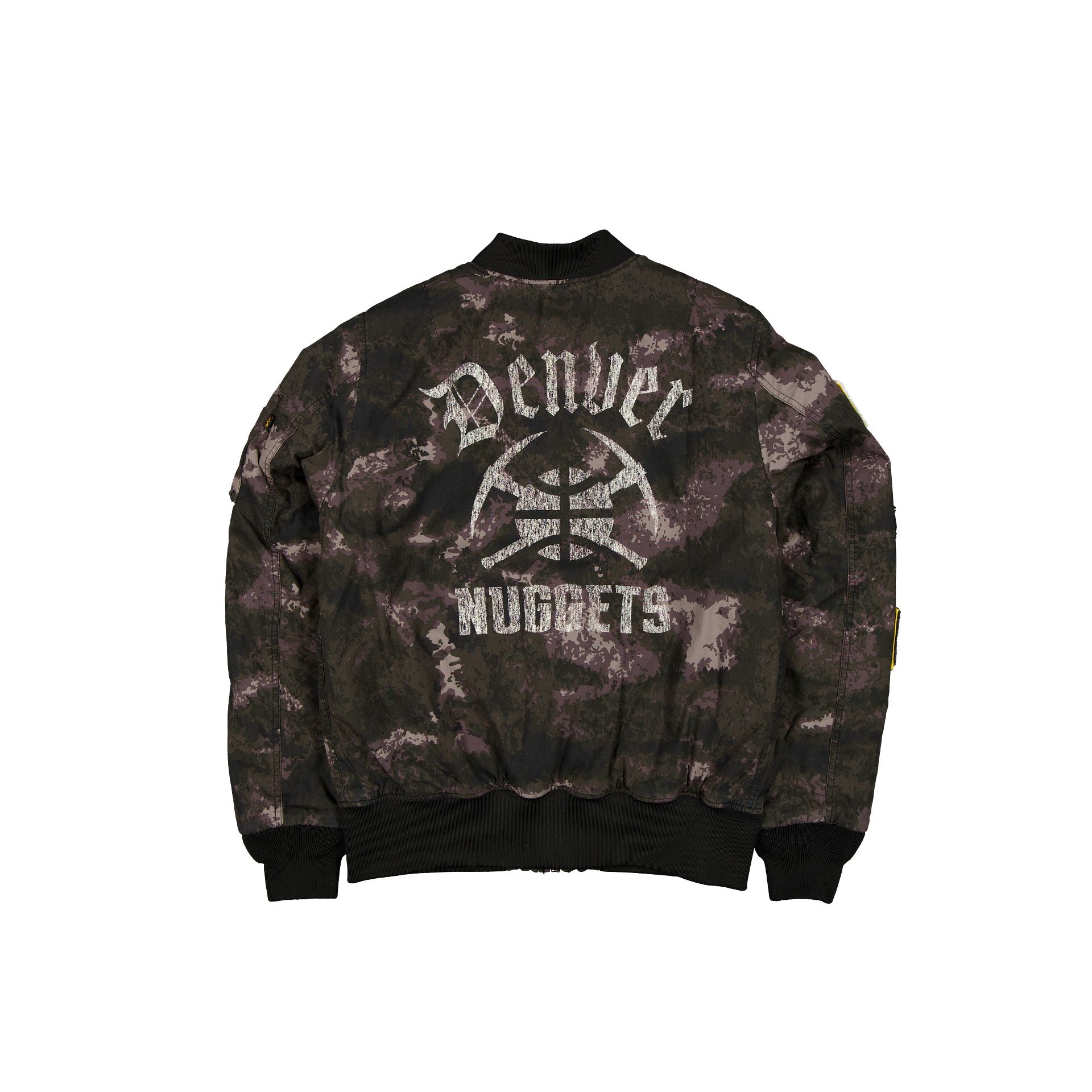 New Era Alpha Industries Black Camo MA-1 Bomber Jacket