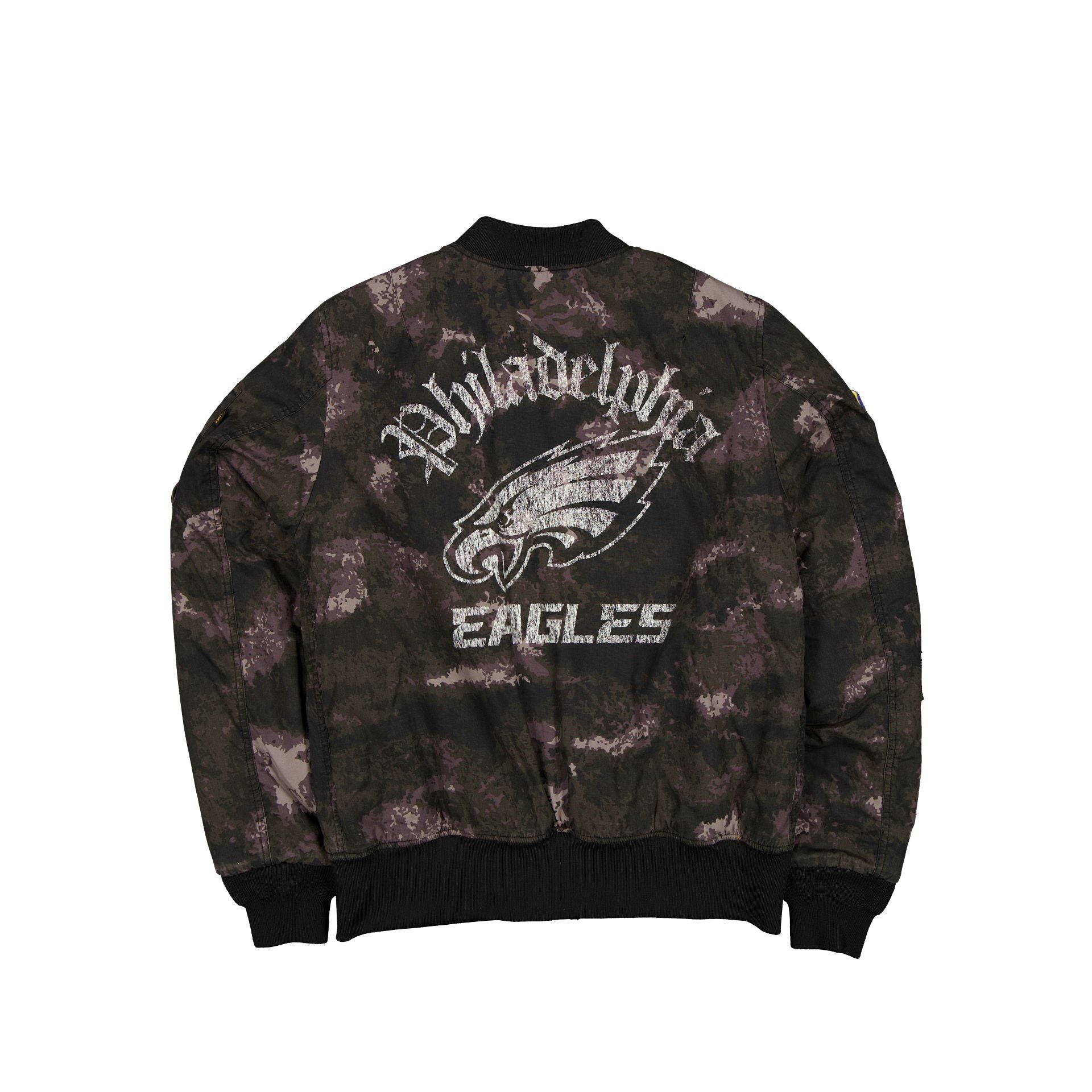 New Era Alpha Industries Black Camo MA-1 Bomber Jacket
