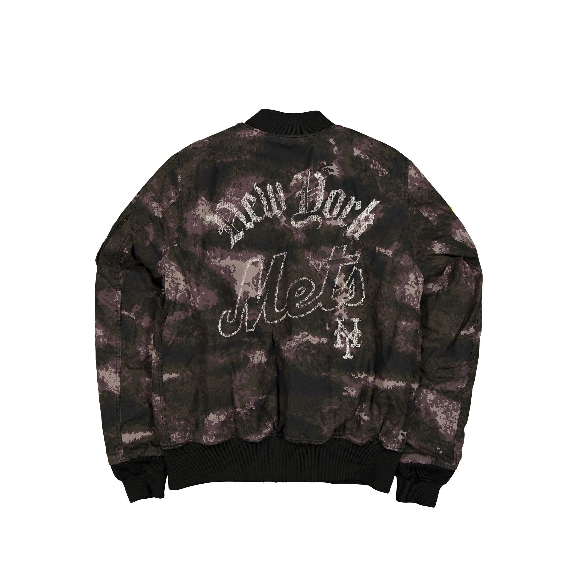 New Era Alpha Industries Black Camo MA-1 Bomber Jacket