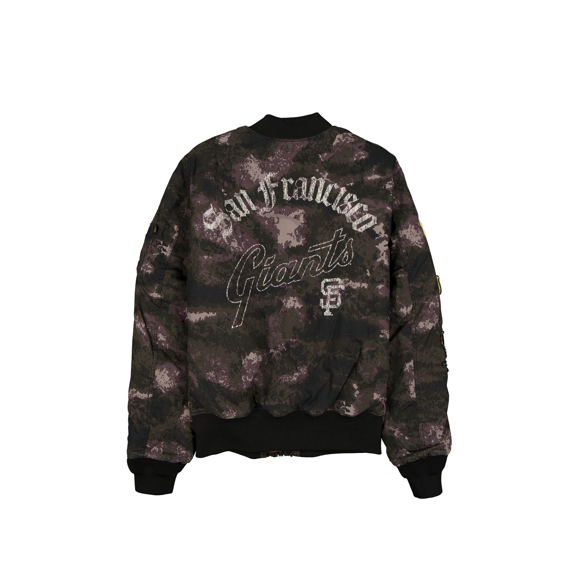 New Era Alpha Industries Black Camo MA-1 Bomber Jacket