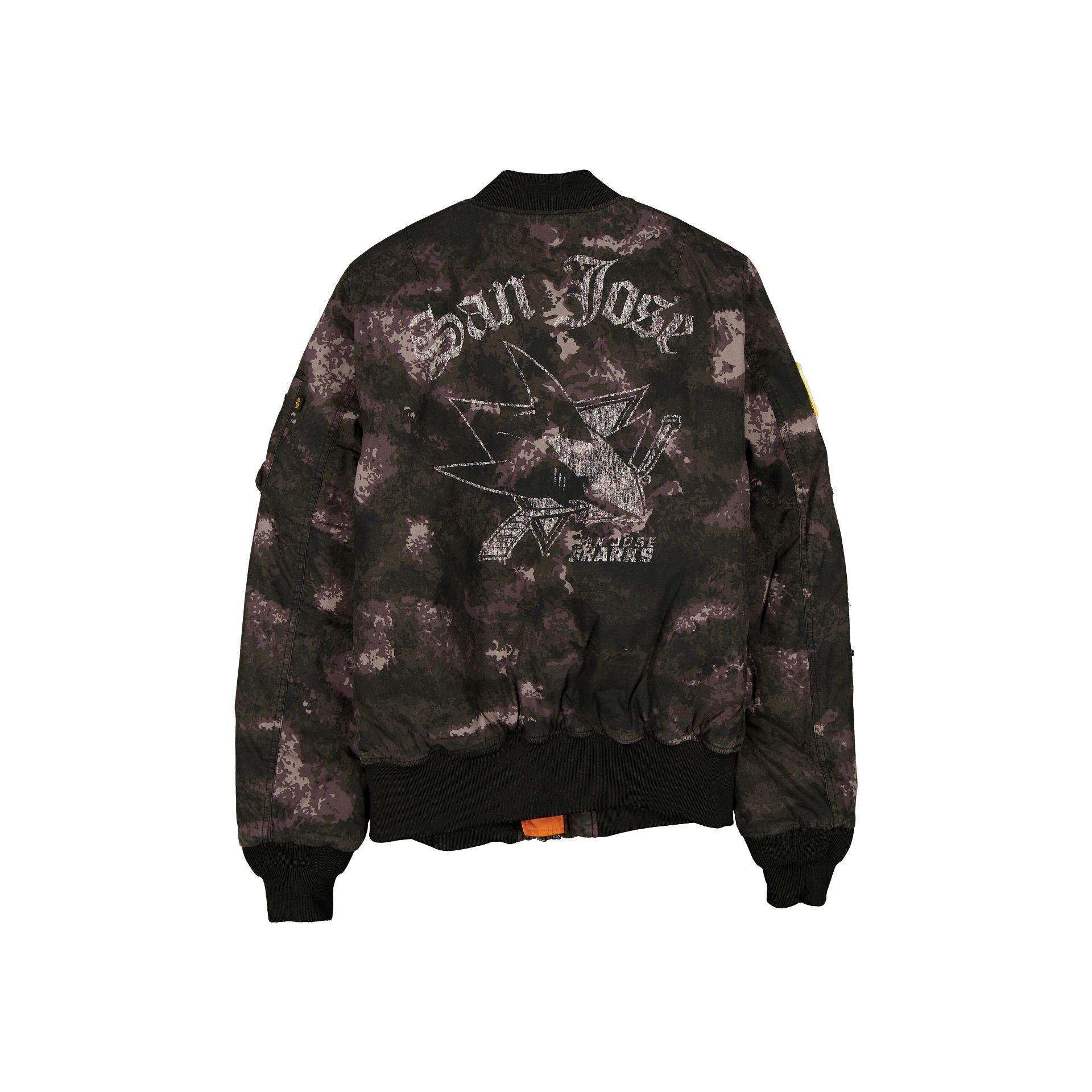New Era Alpha Industries Black Camo MA-1 Bomber Jacket