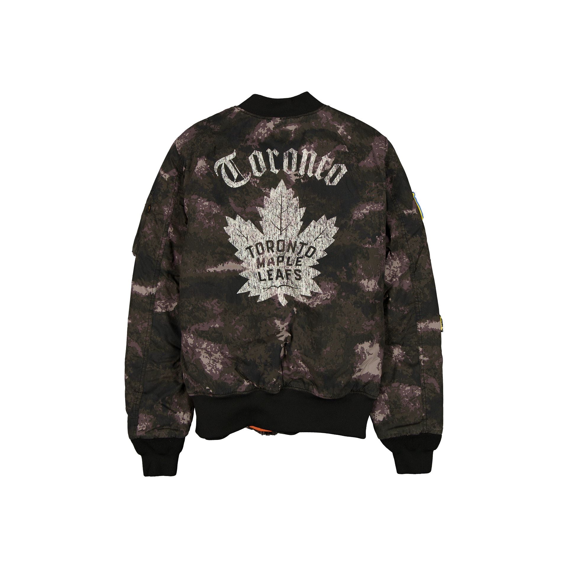 New Era Alpha Industries Black Camo MA-1 Bomber Jacket