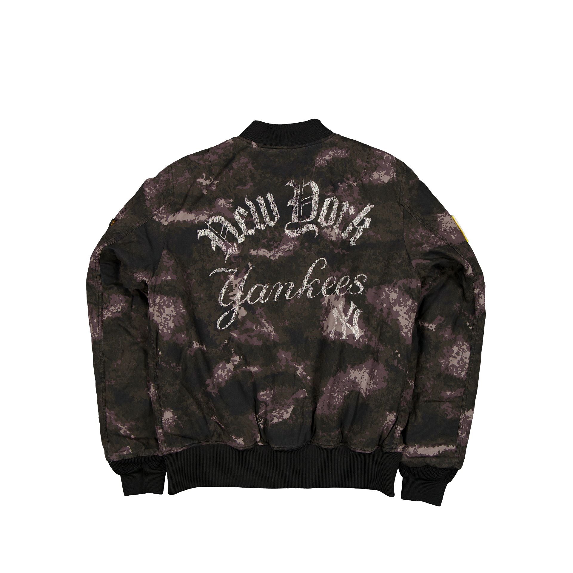 New Era Alpha Industries Black Camo MA-1 Bomber Jacket