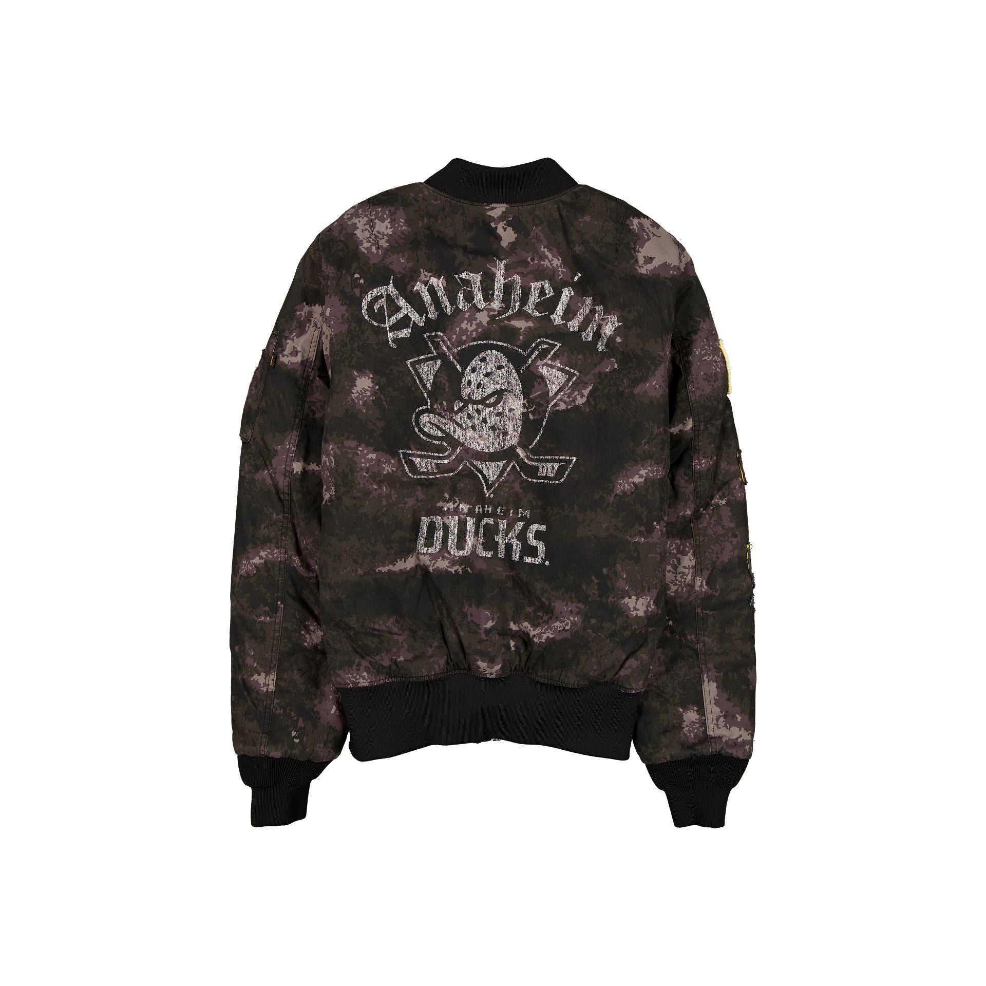 New Era Alpha Industries Black Camo MA-1 Bomber Jacket