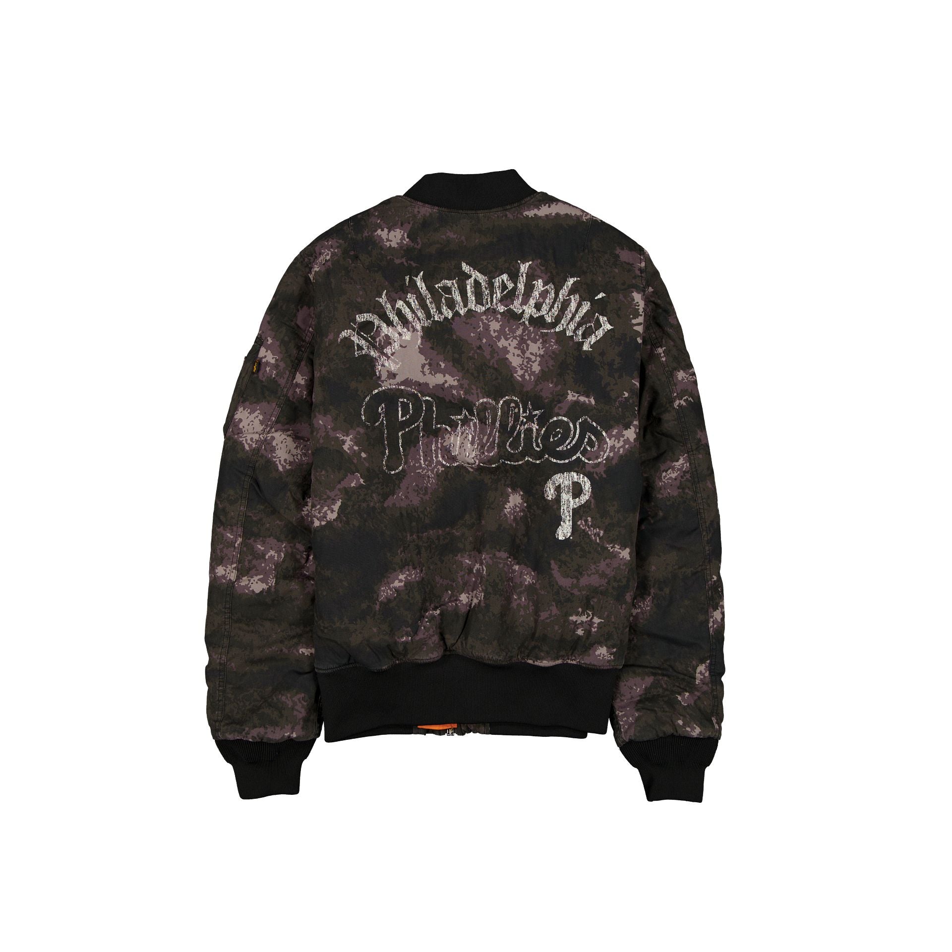 New Era Alpha Industries Black Camo MA-1 Bomber Jacket