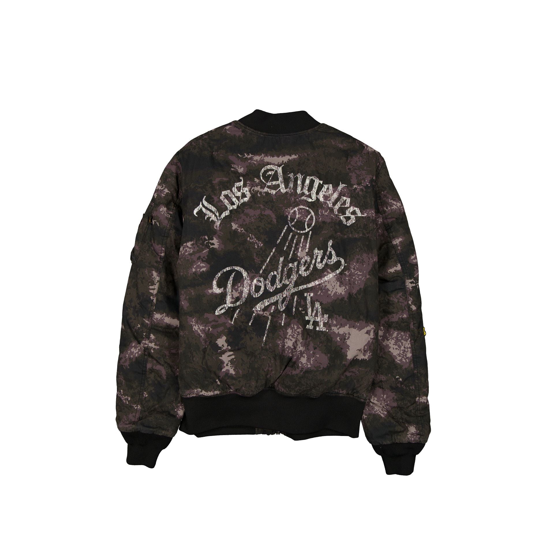 New Era Alpha Industries Black Camo MA-1 Bomber Jacket