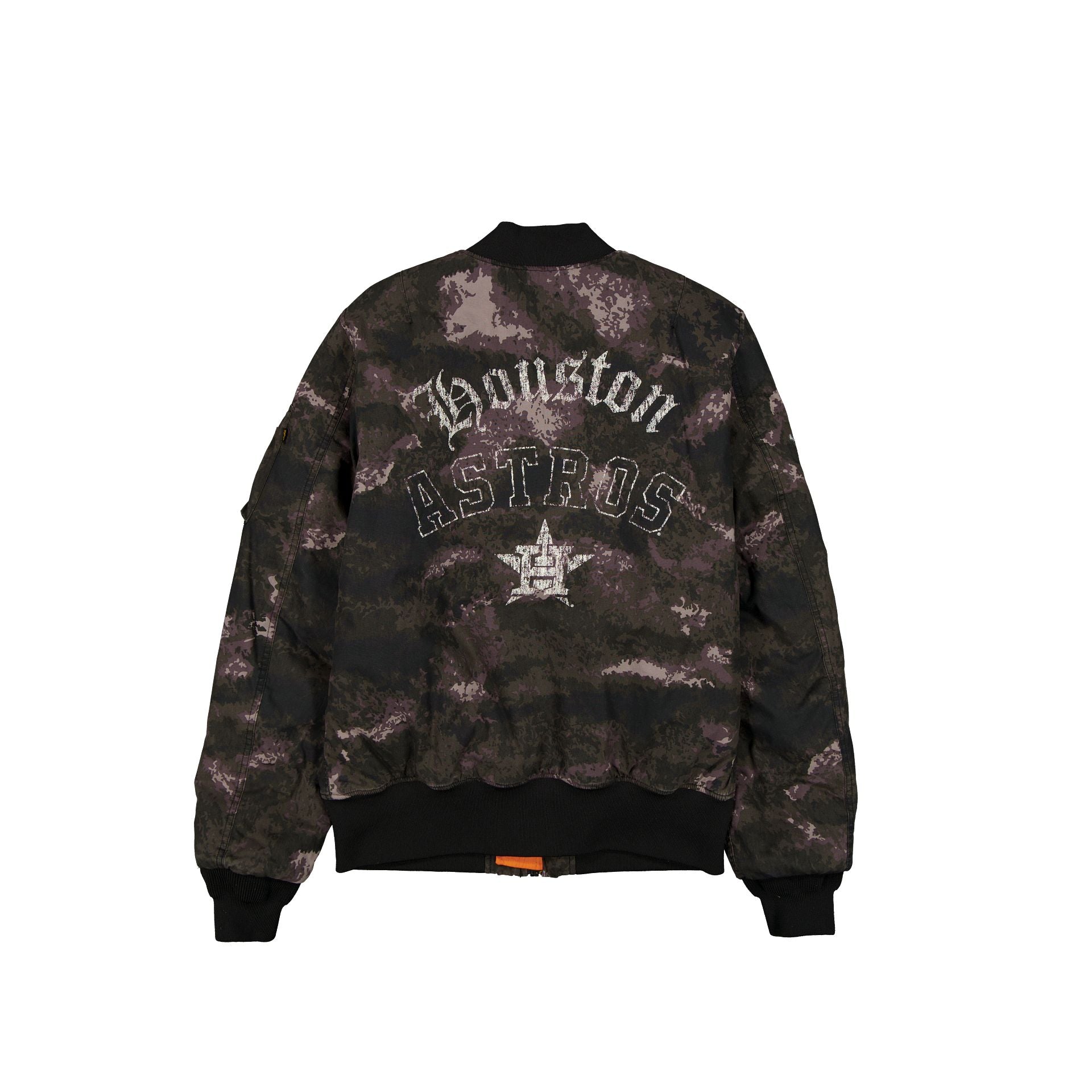 New Era Alpha Industries Black Camo MA-1 Bomber Jacket