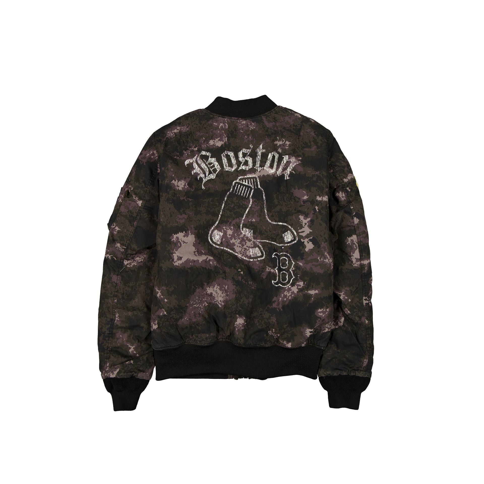 New Era Alpha Industries Black Camo MA-1 Bomber Jacket
