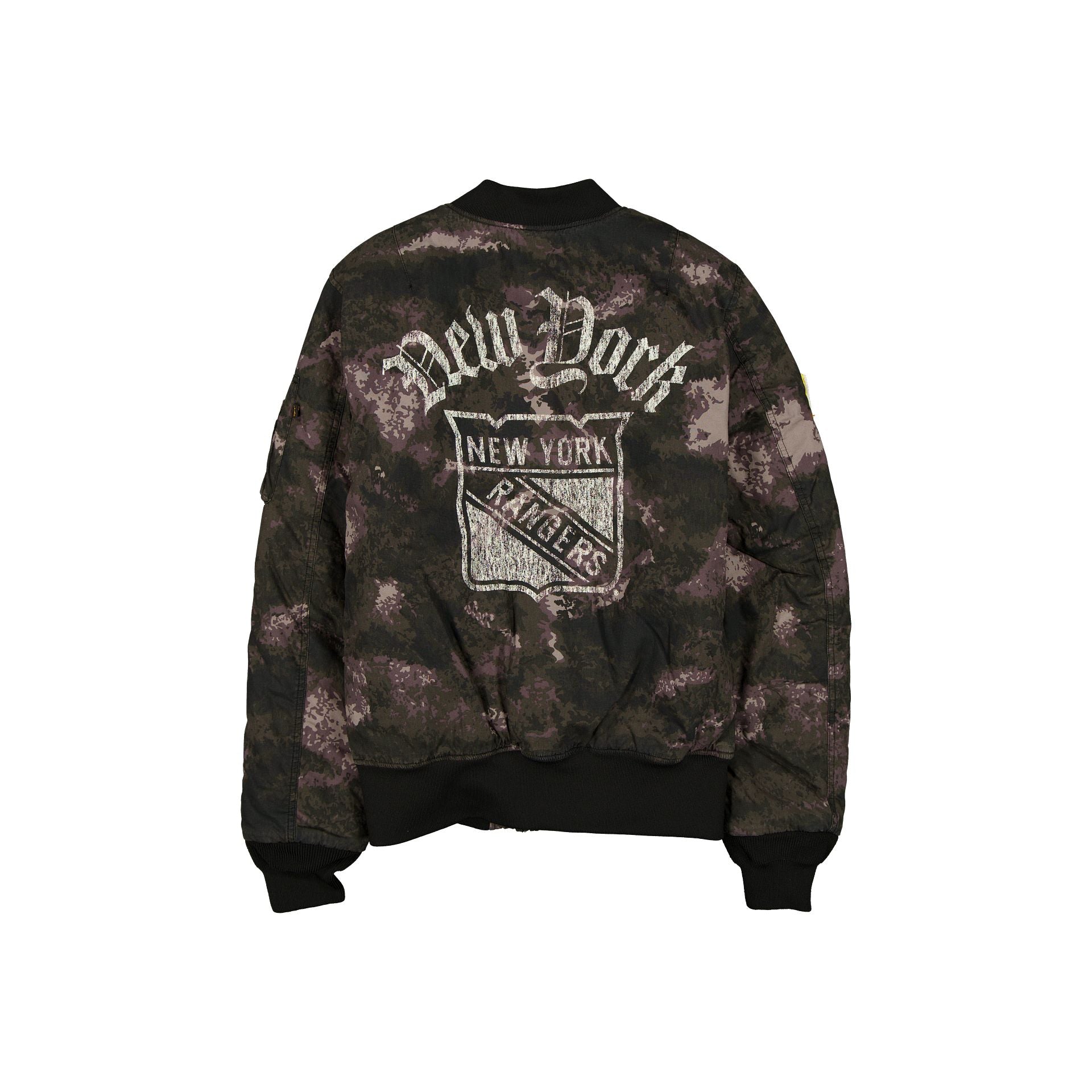 New Era Alpha Industries Black Camo MA-1 Bomber Jacket