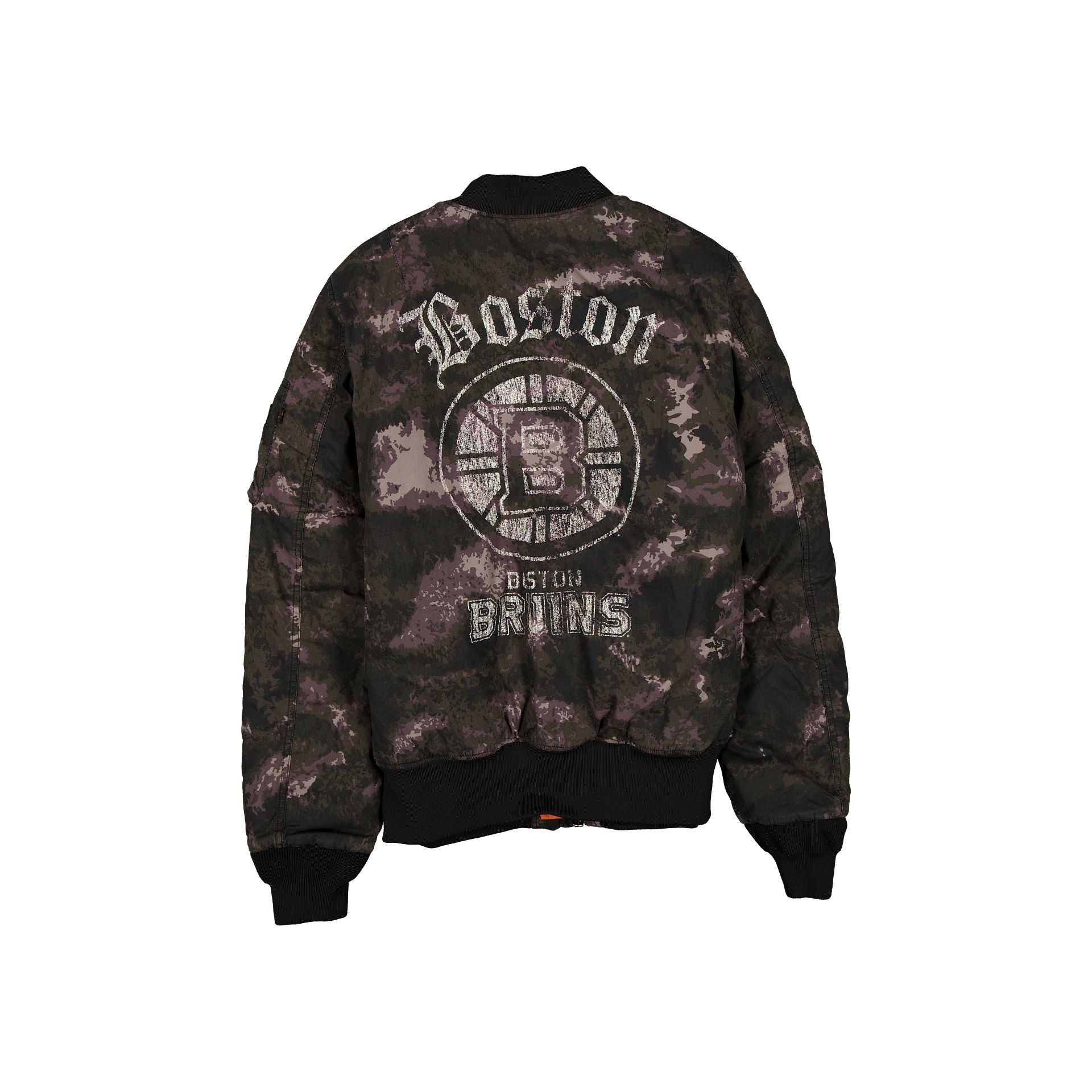New Era Alpha Industries Black Camo MA-1 Bomber Jacket