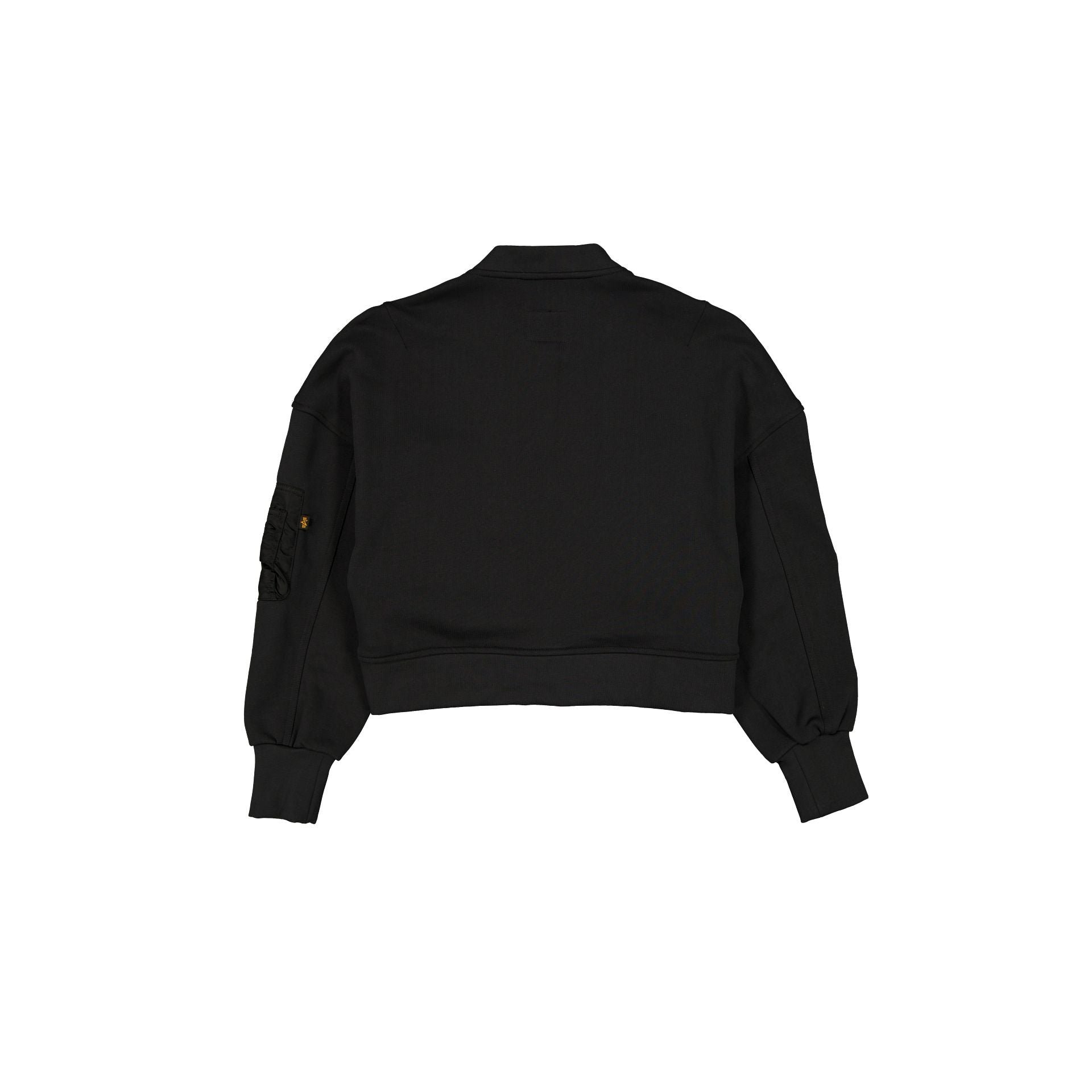 New Era Alpha Industries Black Women's Full Zip Cropped Fleece Jacket