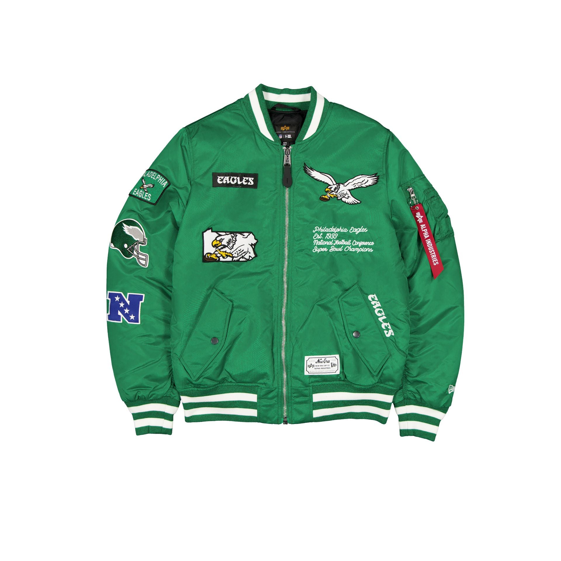new era Alpha Industries Historic Green MA-1 Bomber Jacket