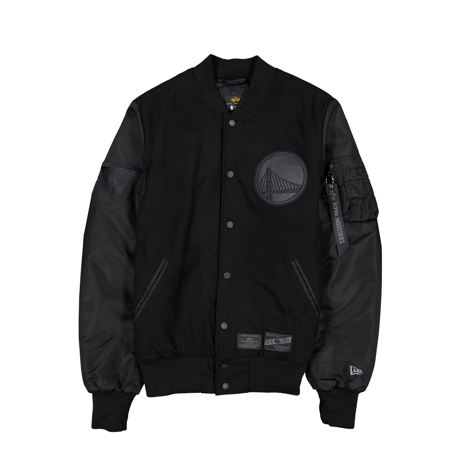 new era Alpha Industries MA-1 Wool Varsity Jacket Black