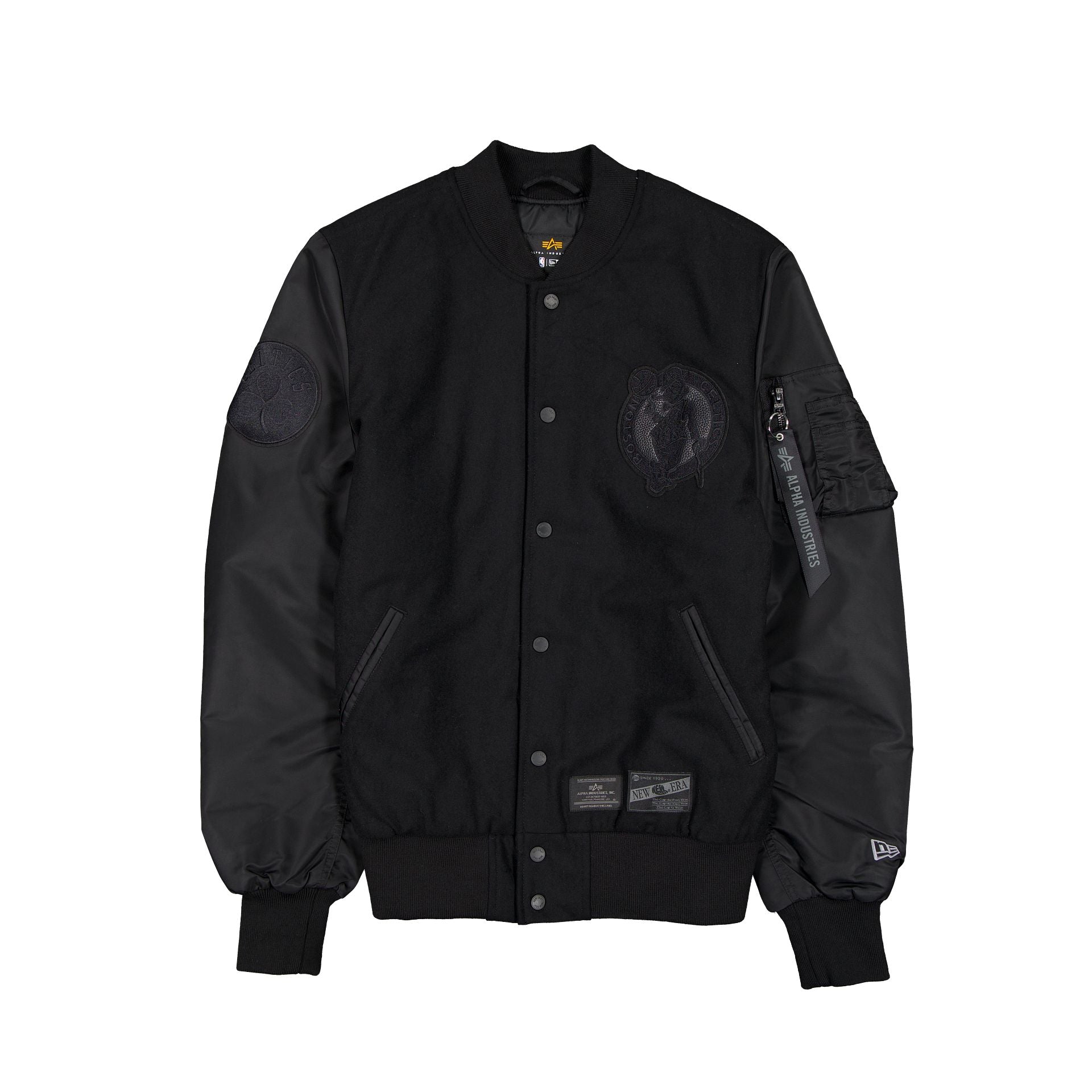 new era Alpha Industries MA-1 Wool Varsity Jacket Black