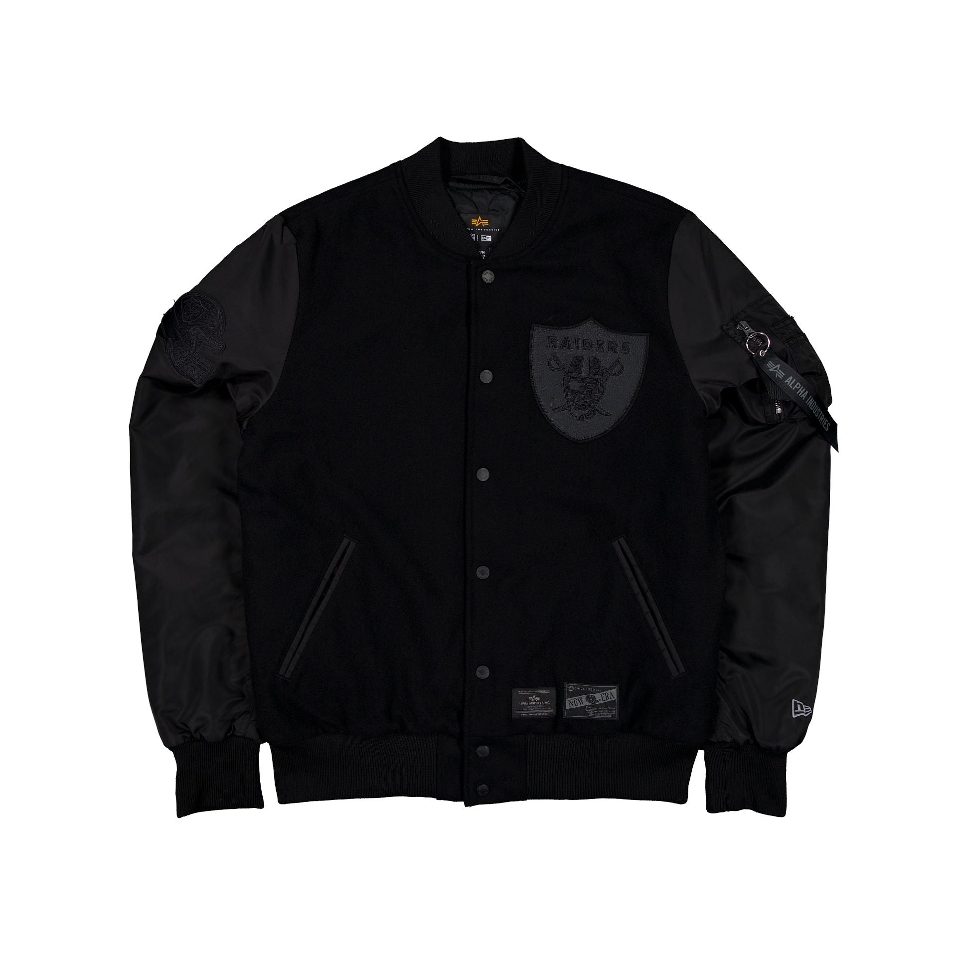 new era Alpha Industries MA-1 Wool Varsity Jacket Black