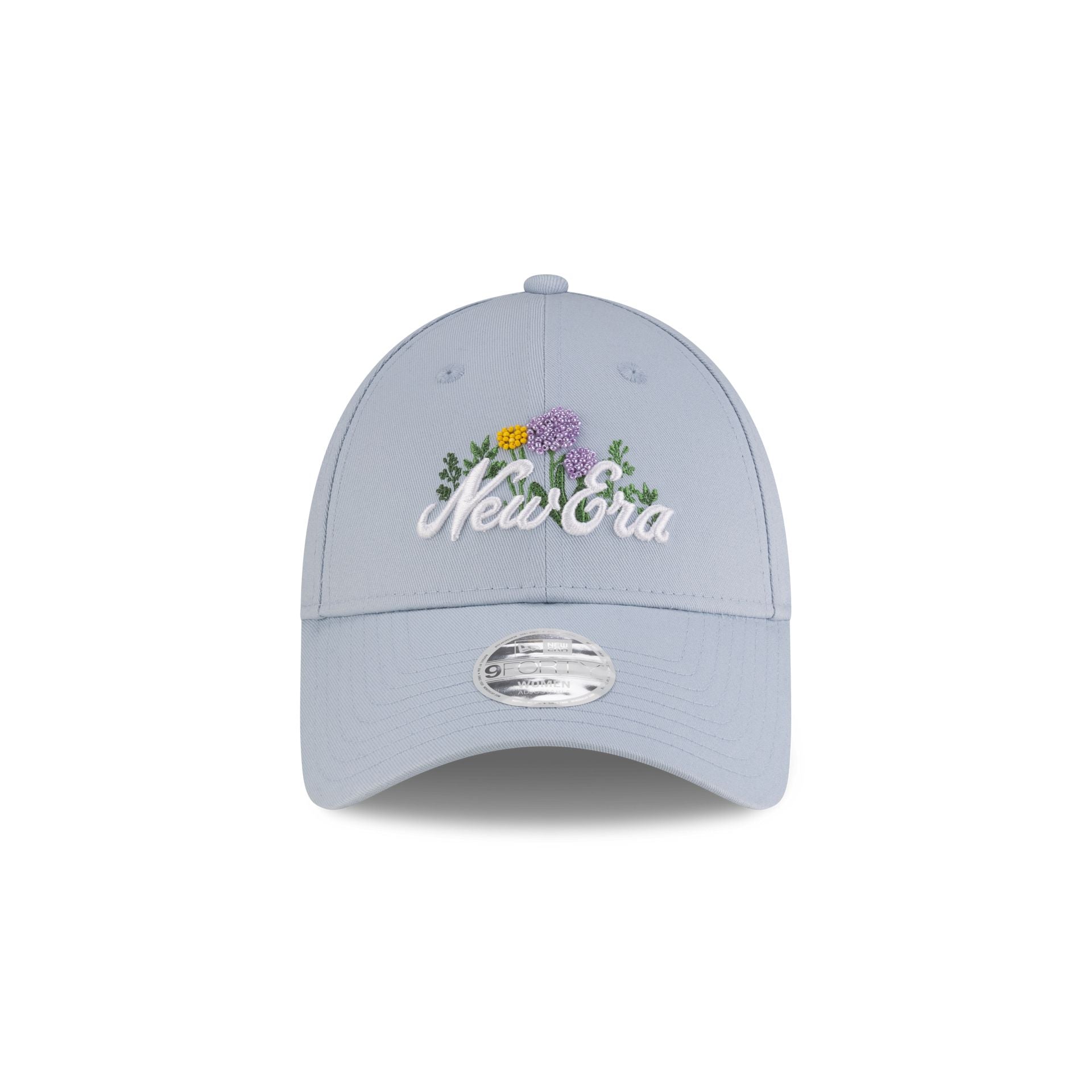 New Era Beaded Floral Pastel Blue Women's 9FORTY Adjustable