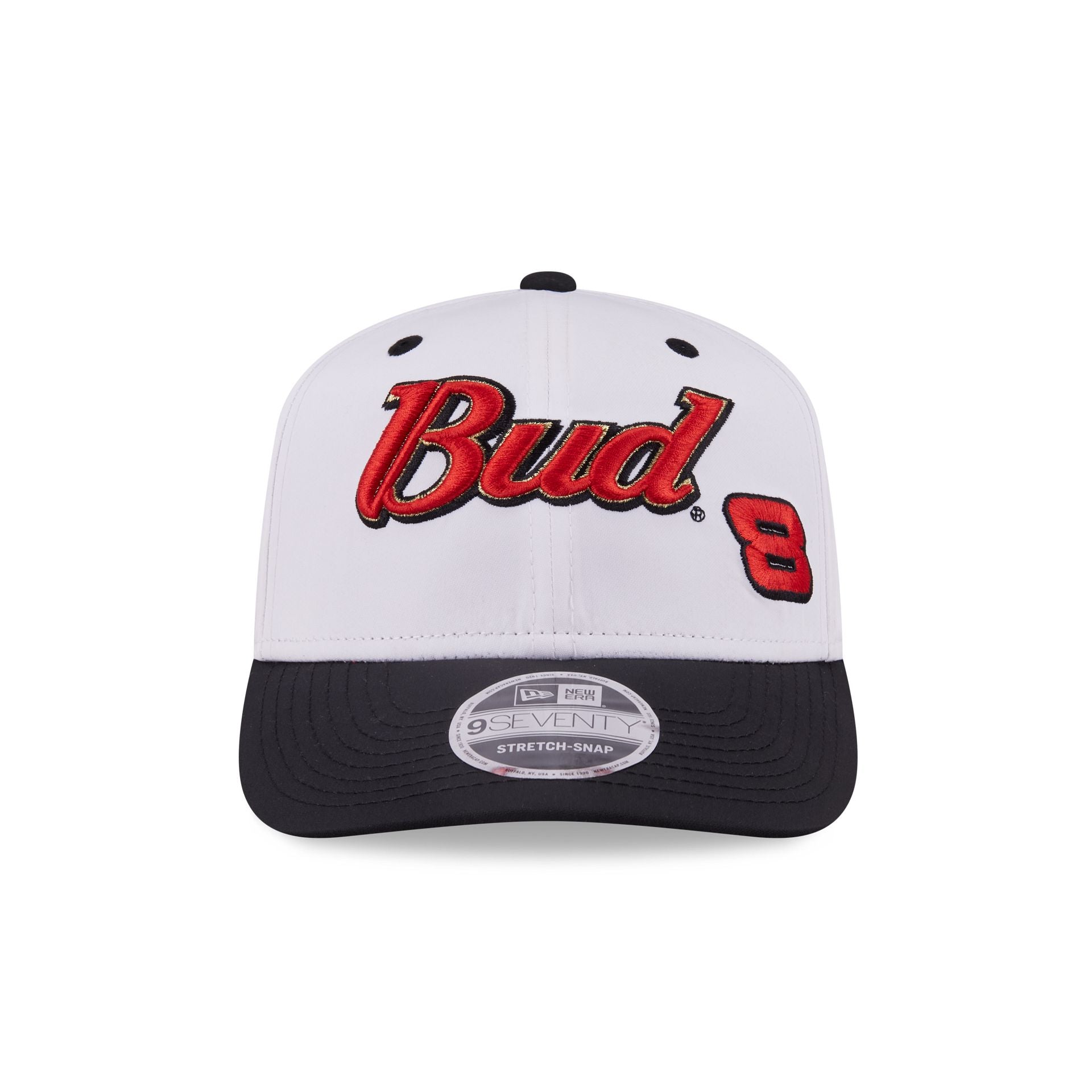 New Era Dale Earnhardt Jr. X Budweiser White 9SEVENTY Stretch-Snap