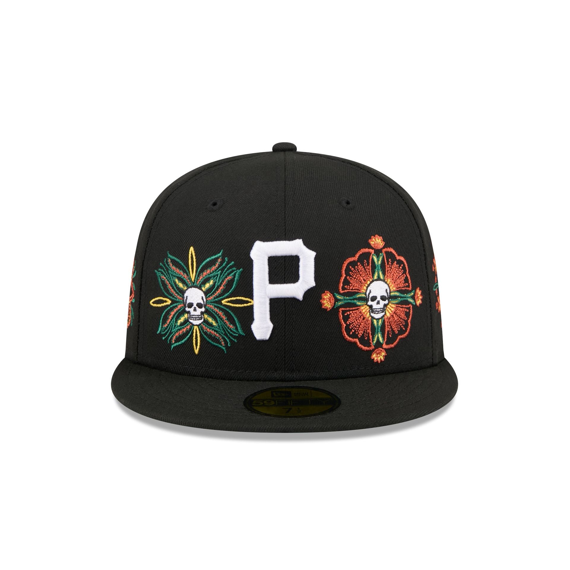 New Era Day Of The Dead Skull & Flowers 59FIFTY Fitted