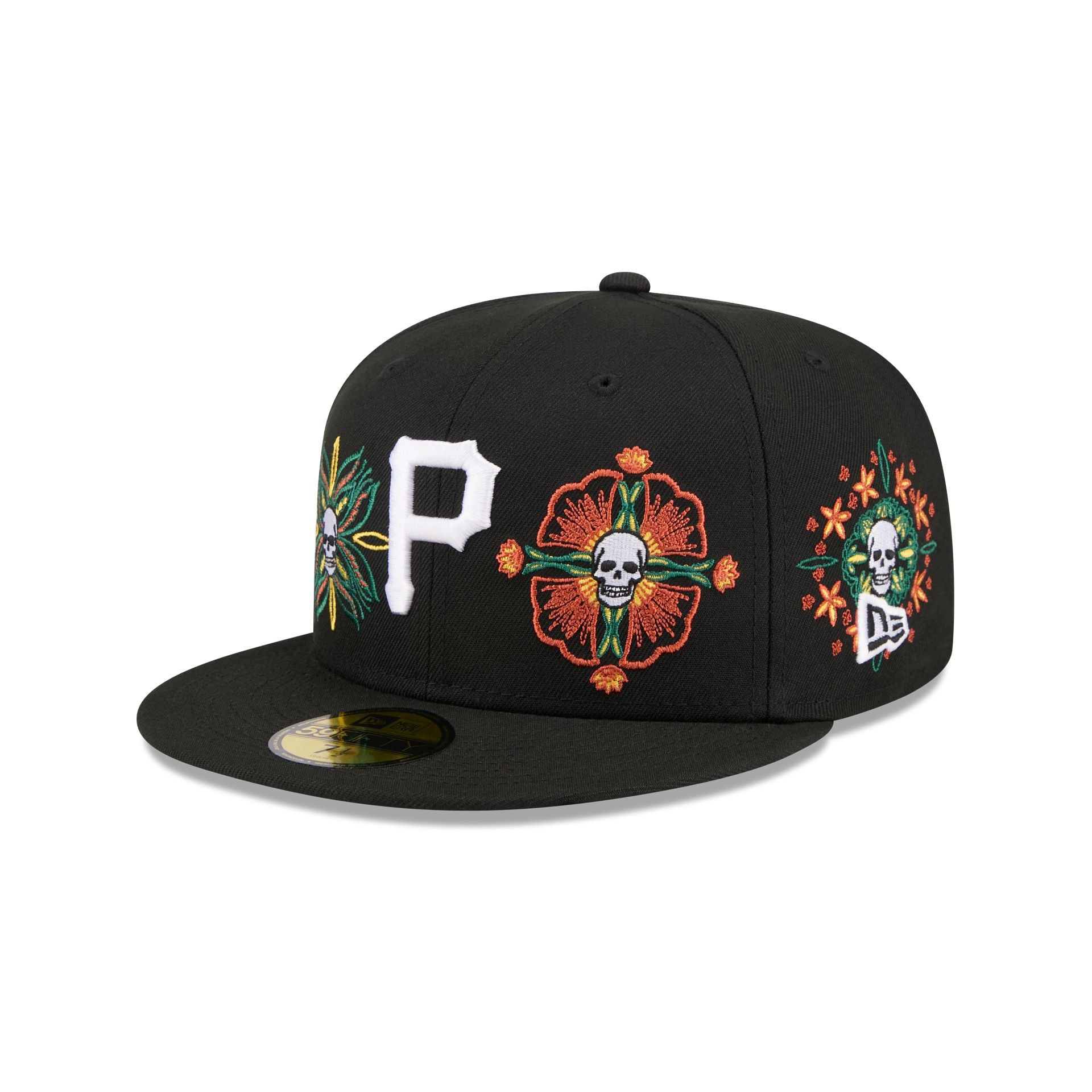 New Era Day Of The Dead Skull & Flowers 59FIFTY Fitted