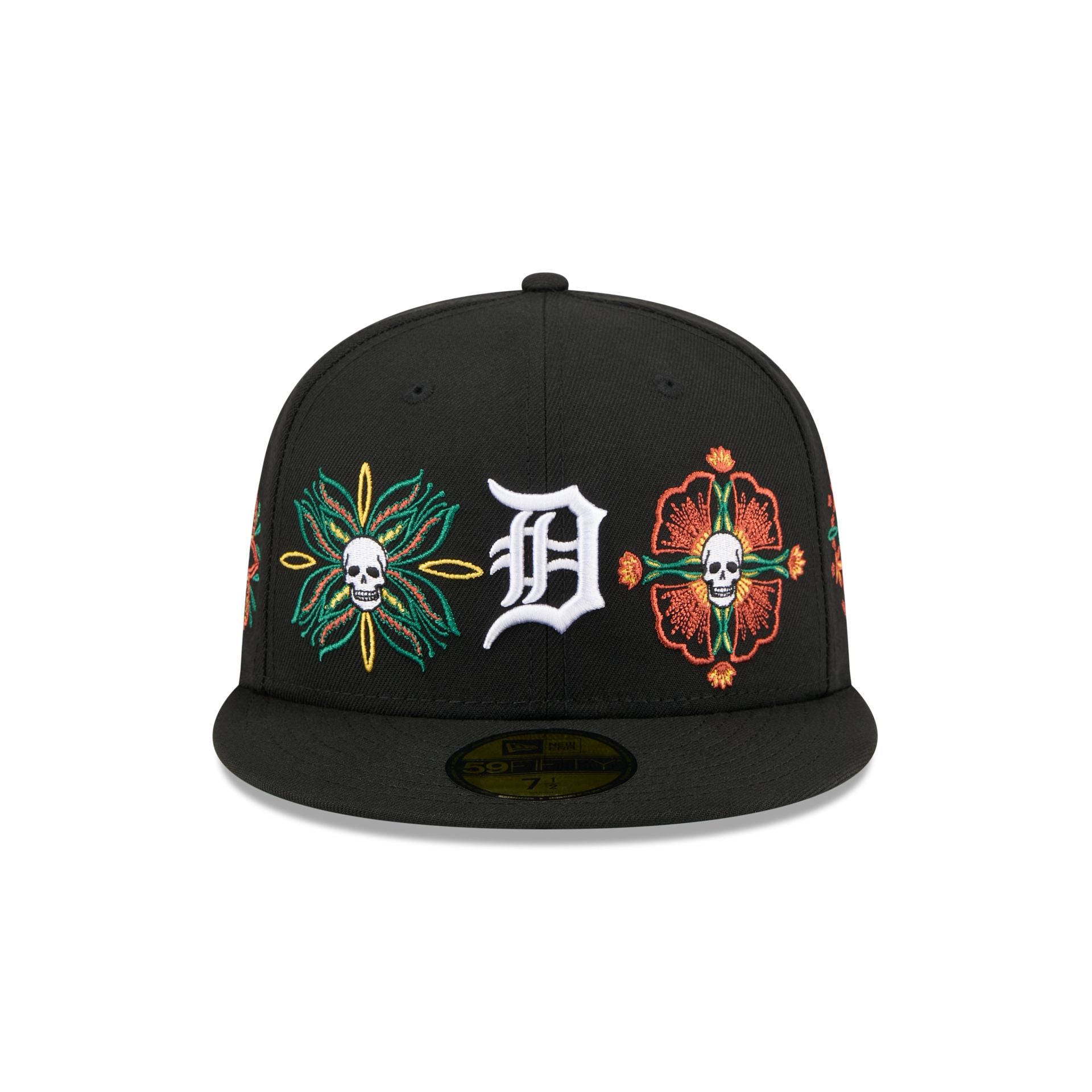 New Era Day Of The Dead Skull & Flowers 59FIFTY Fitted