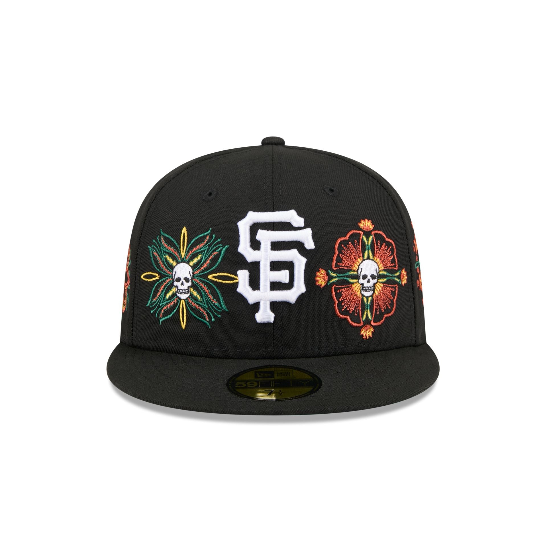 New Era Day Of The Dead Skull & Flowers 59FIFTY Fitted