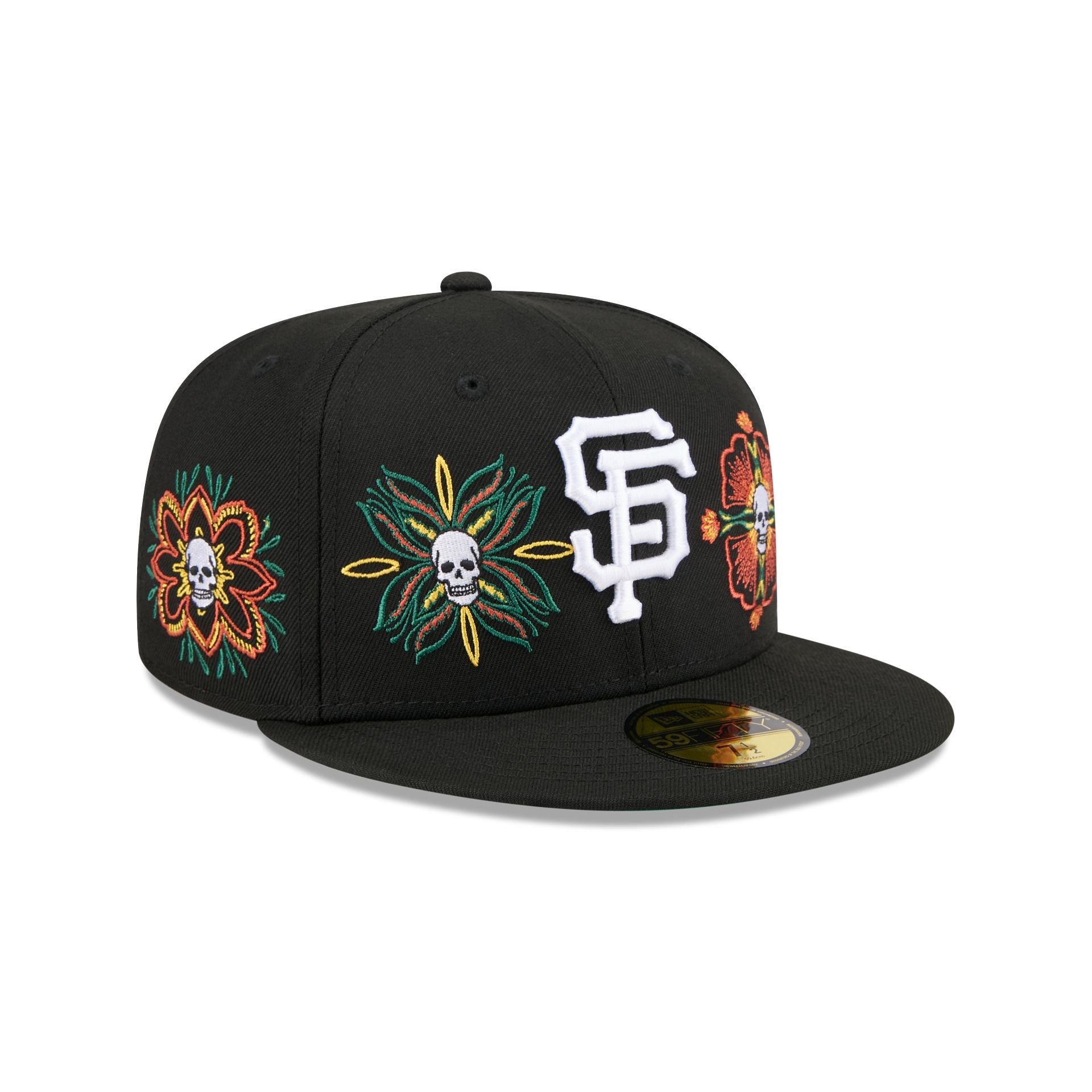 new era Day of the Dead Skull & Flowers 59FIFTY Fitted