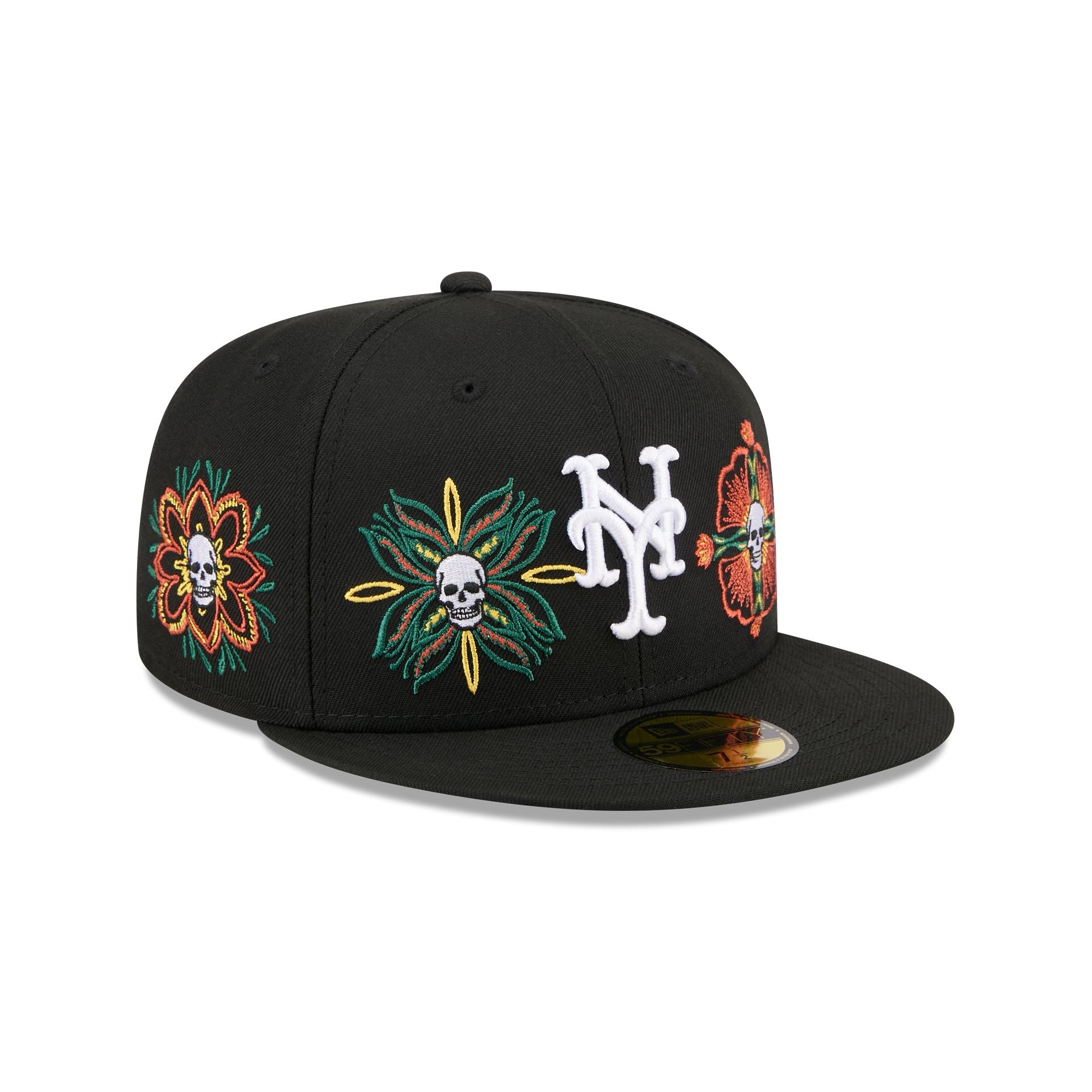 new era Day of the Dead Skull & Flowers 59FIFTY Fitted