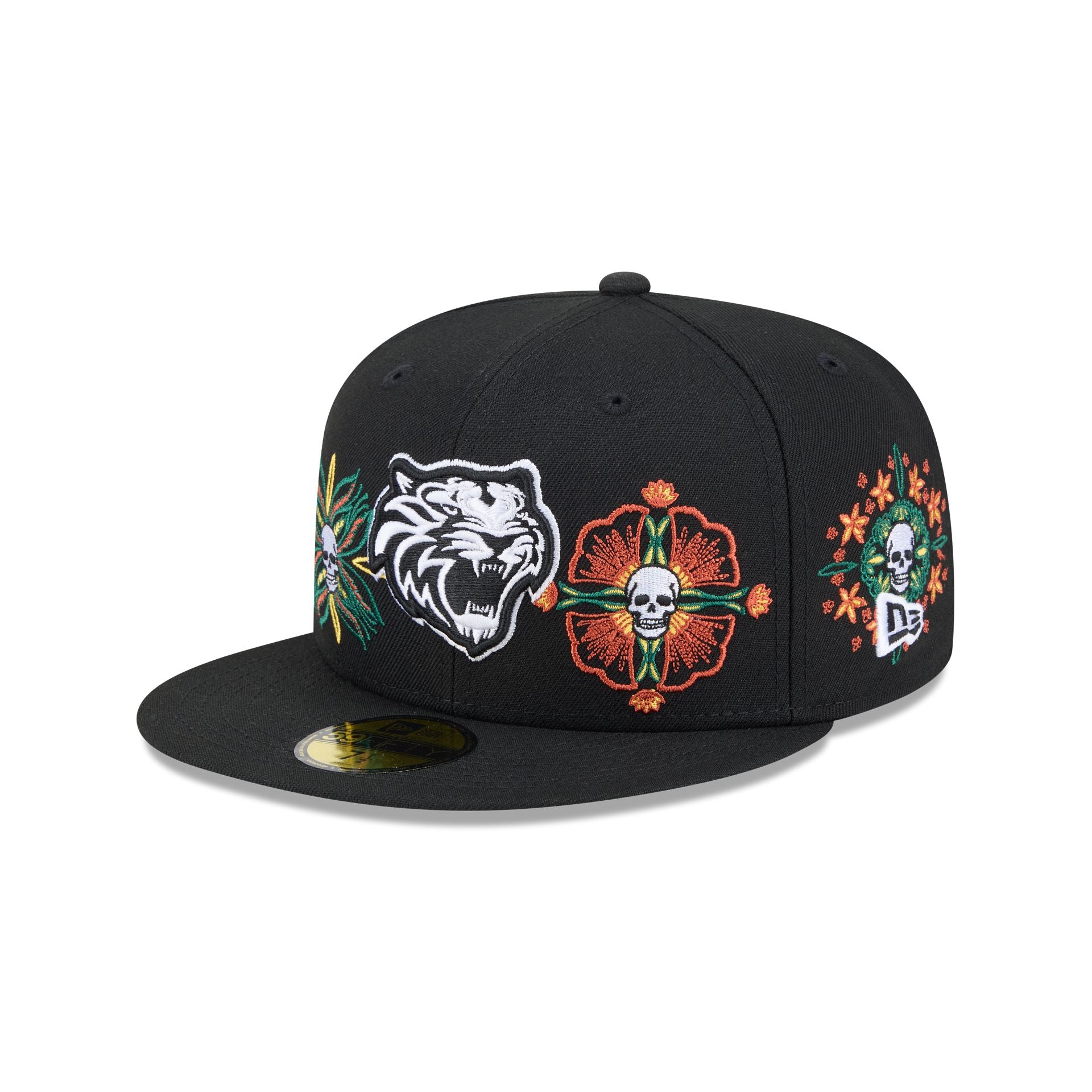 New Era Day Of The Dead Skull & Flowers 59FIFTY Fitted