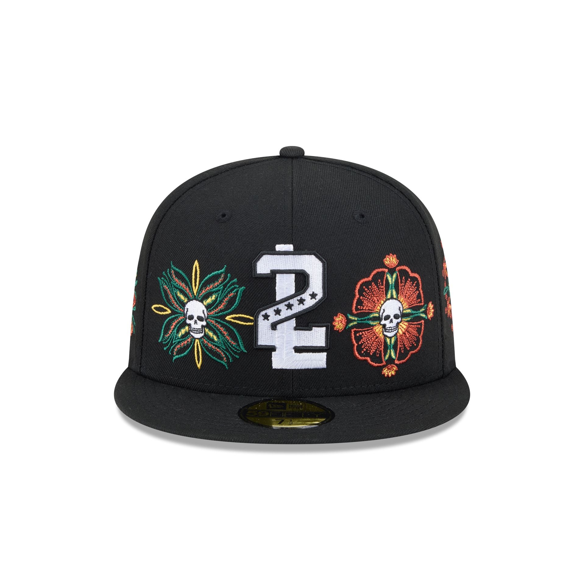 New Era Day Of The Dead Skull & Flowers 59FIFTY Fitted