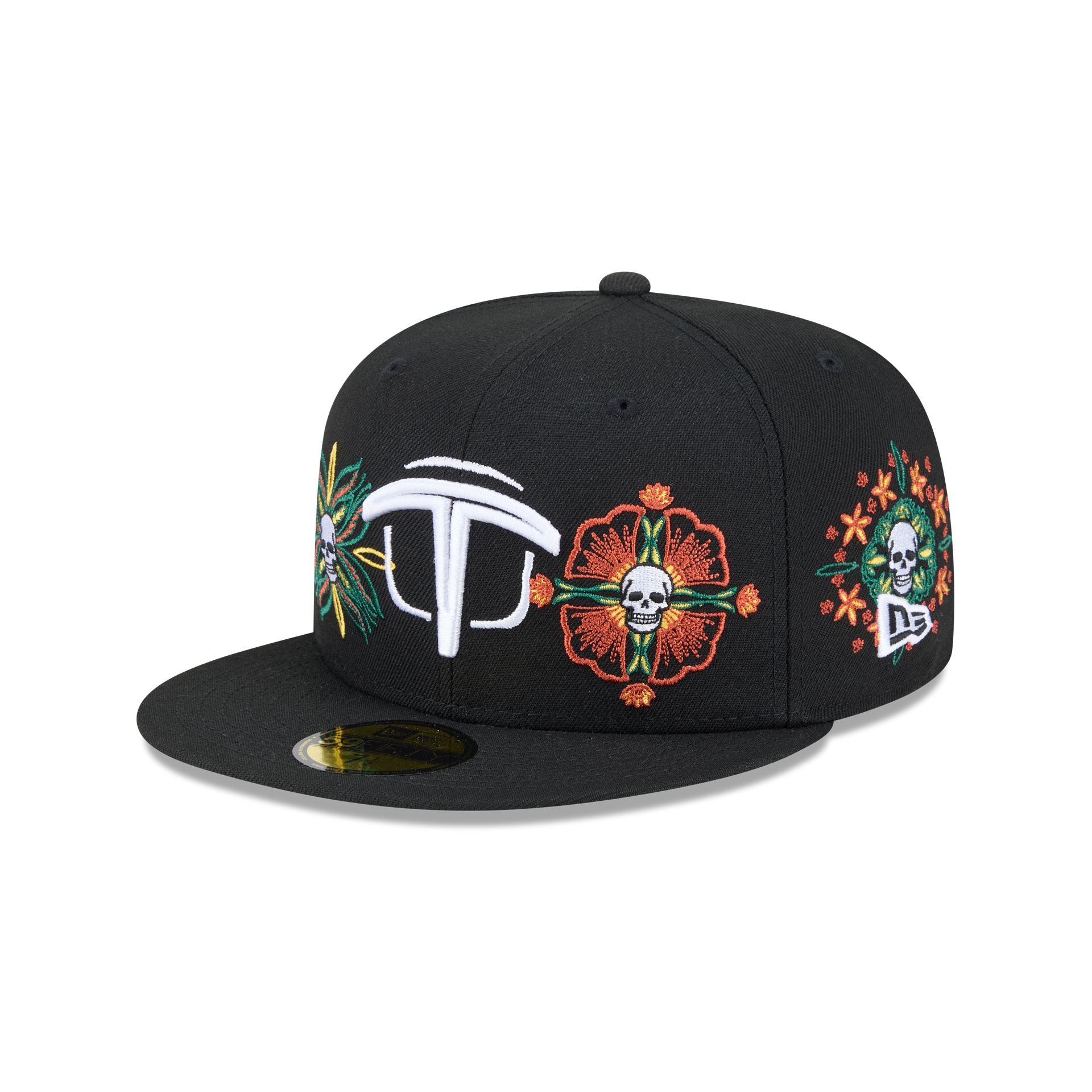 New Era Day Of The Dead Skull & Flowers 59FIFTY Fitted