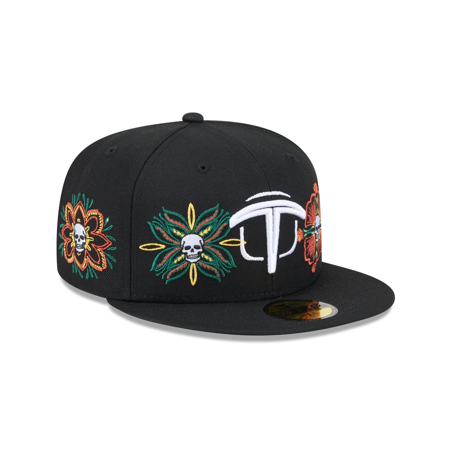 new era Day of the Dead Skull & Flowers 59FIFTY Fitted
