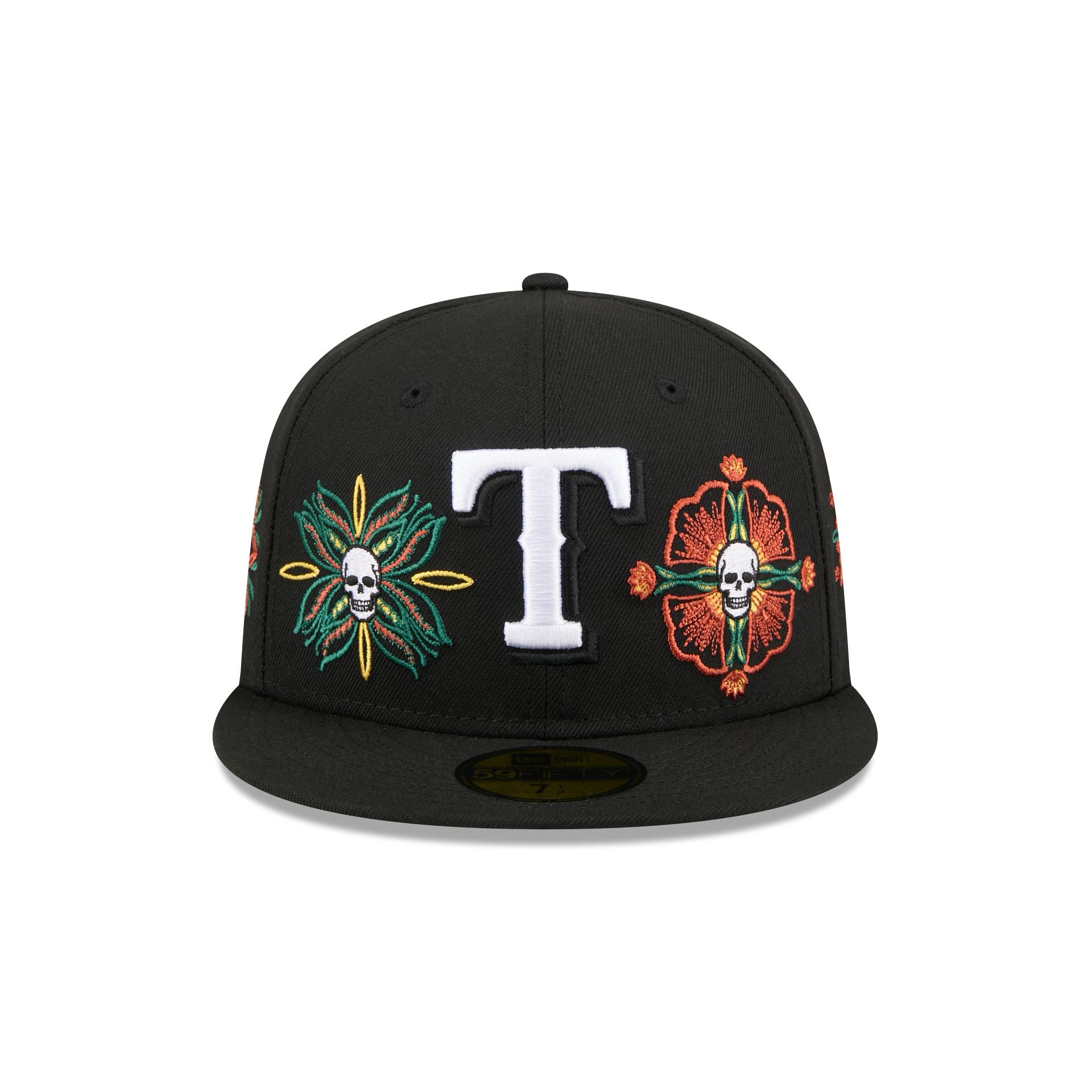 New Era Day Of The Dead Skull & Flowers 59FIFTY Fitted