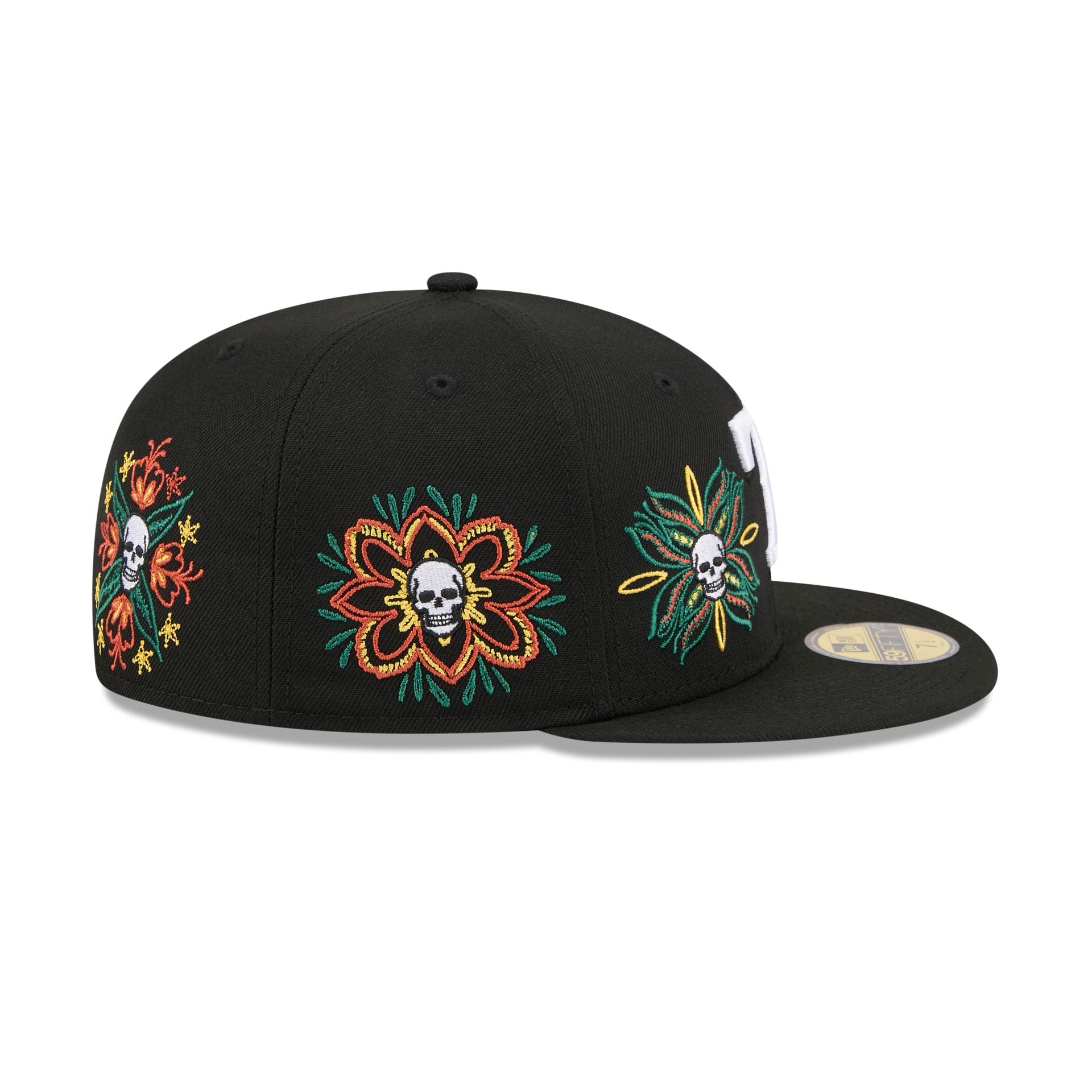 New Era Day Of The Dead Skull & Flowers 59FIFTY Fitted