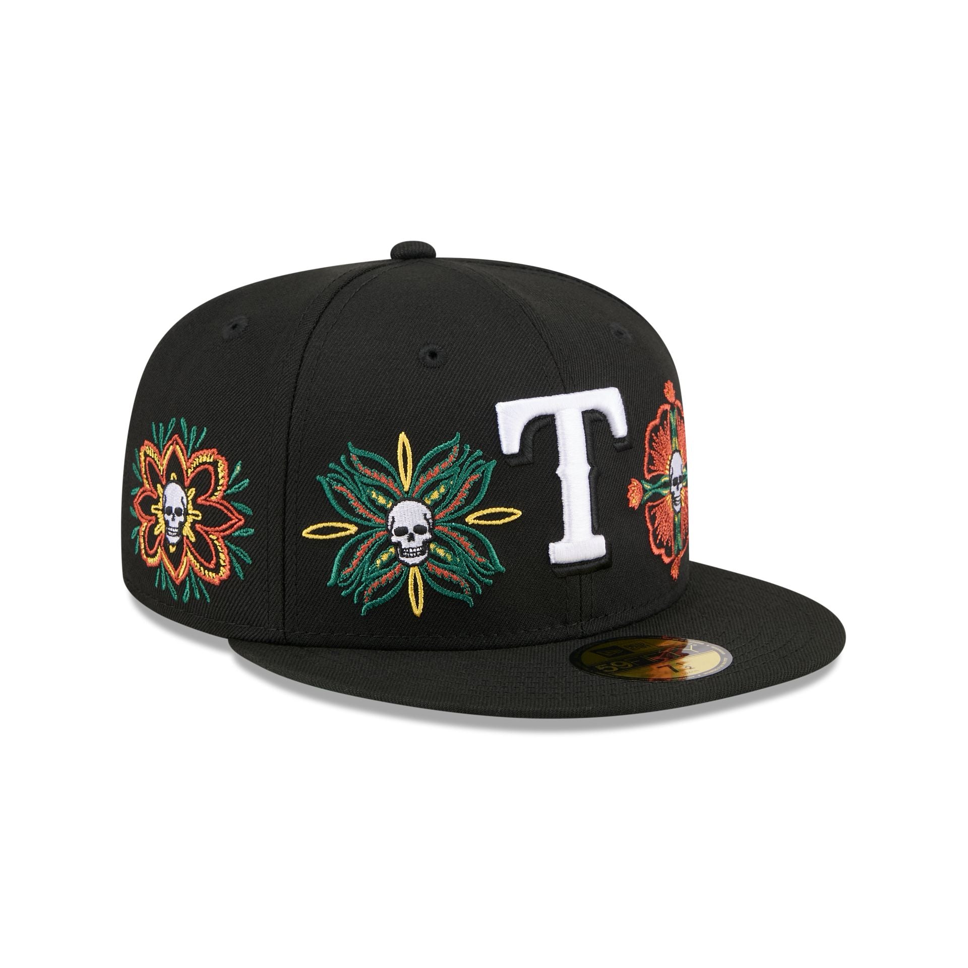 new era Day of the Dead Skull & Flowers 59FIFTY Fitted