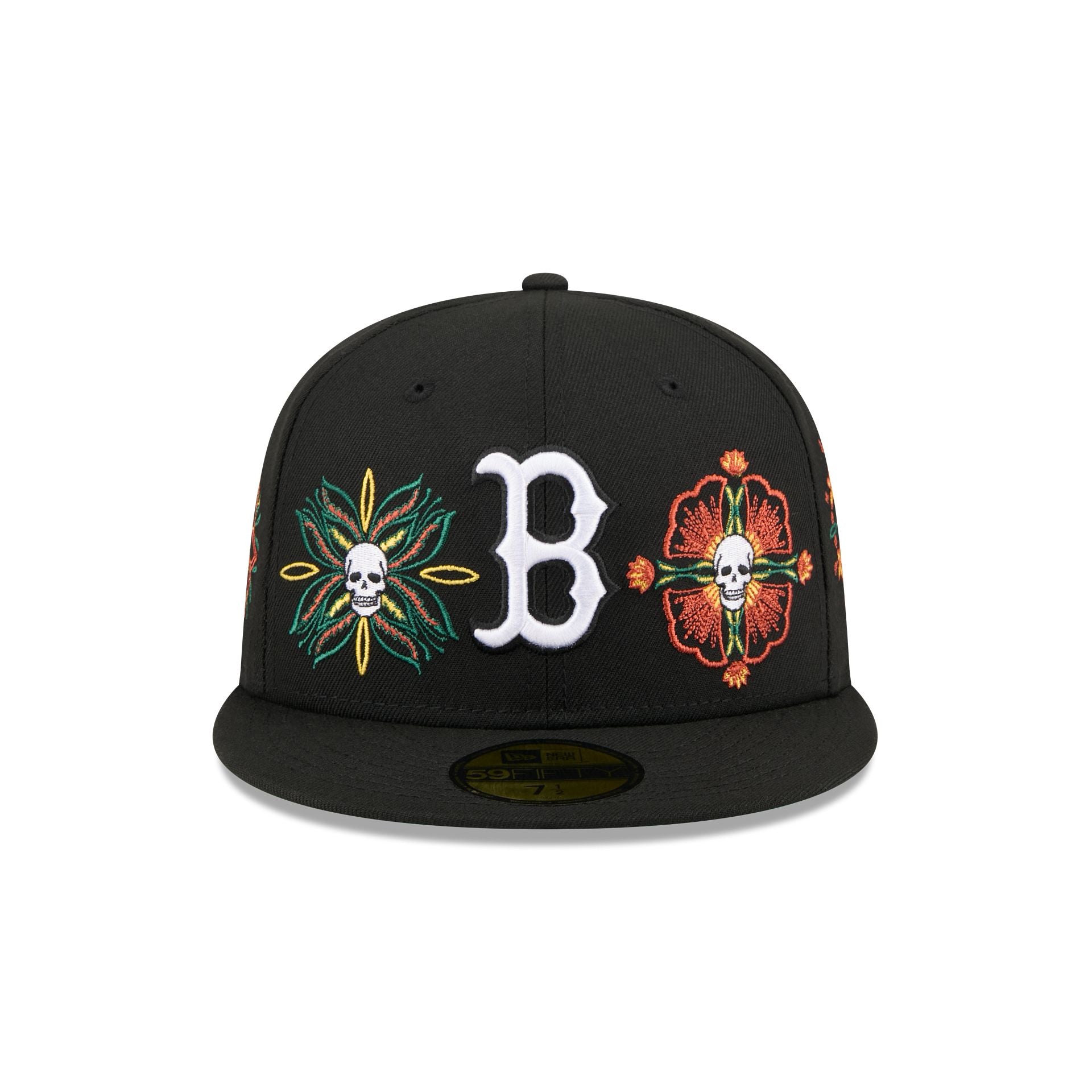New Era Day Of The Dead Skull & Flowers 59FIFTY Fitted