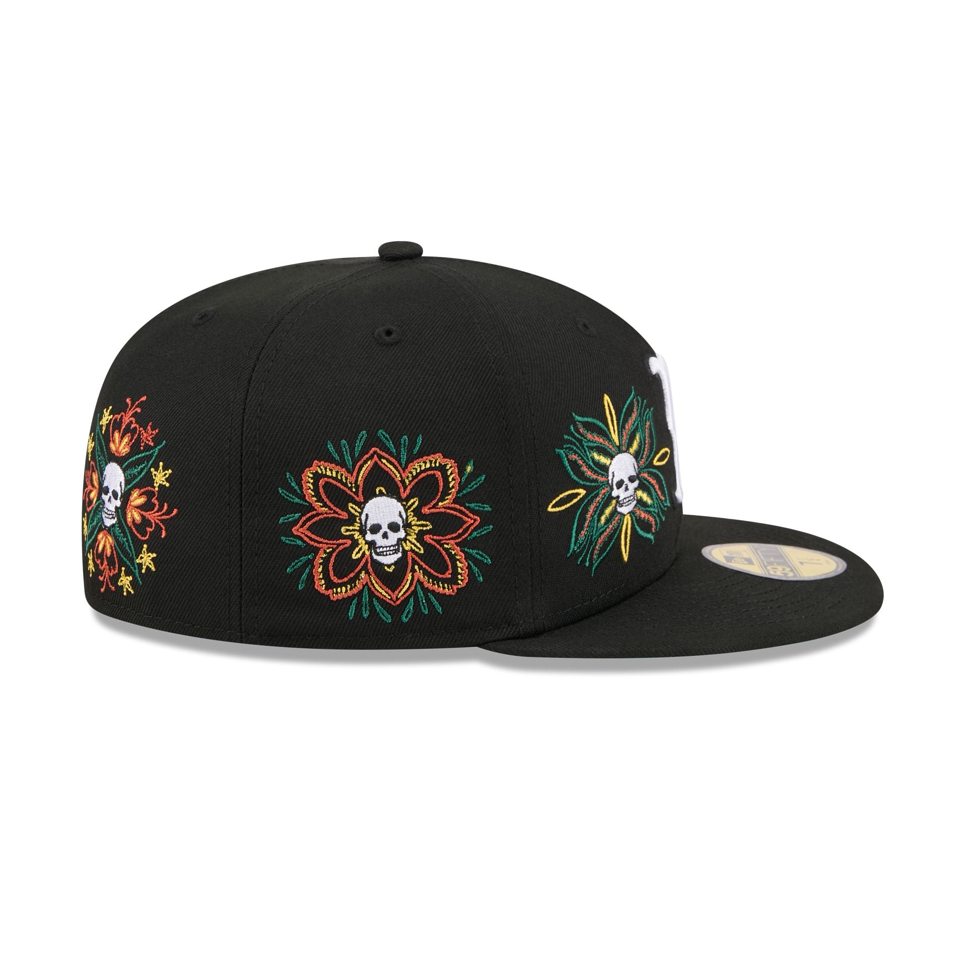 New Era Day Of The Dead Skull & Flowers 59FIFTY Fitted