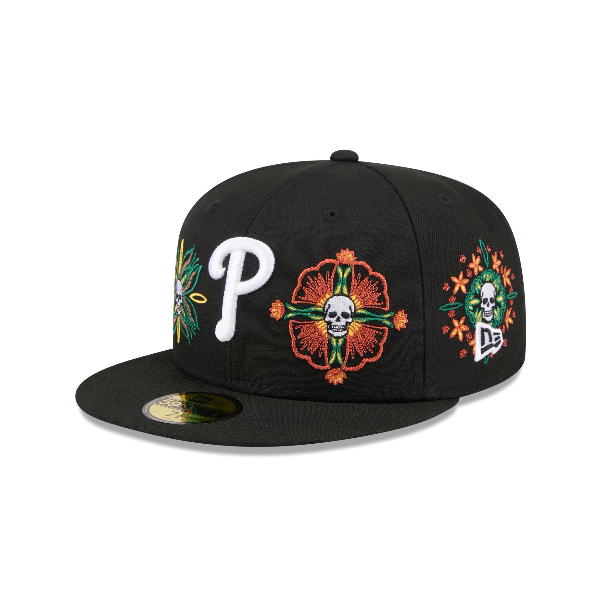 New Era Day Of The Dead Skull & Flowers 59FIFTY Fitted
