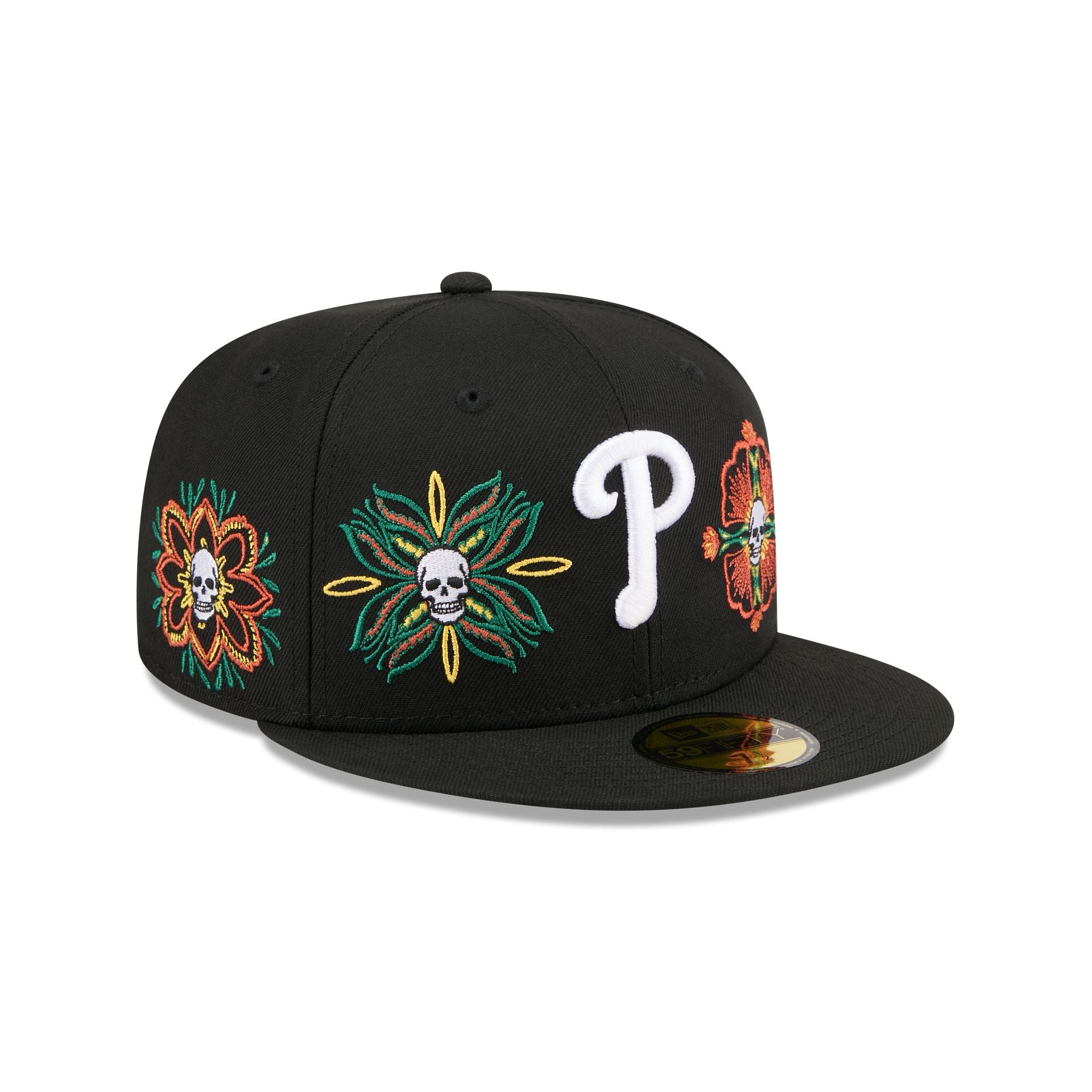 new era Day of the Dead Skull & Flowers 59FIFTY Fitted