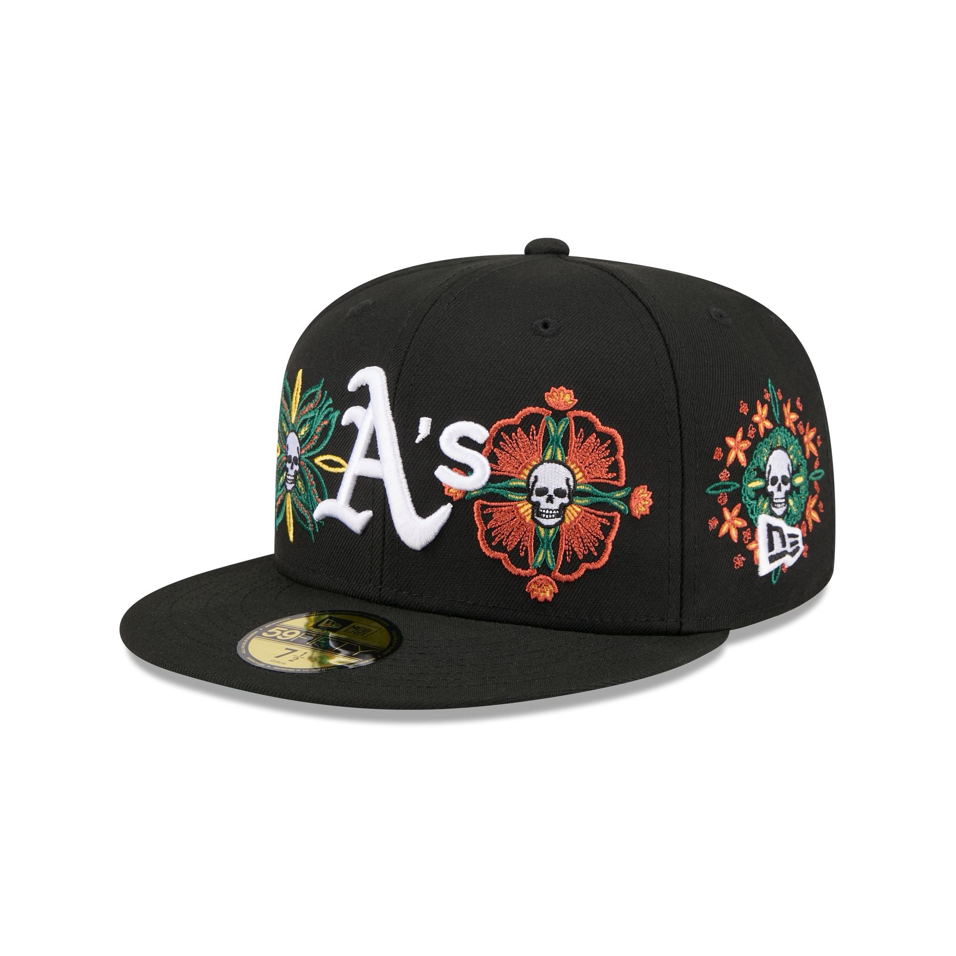 New Era Day Of The Dead Skull & Flowers 59FIFTY Fitted