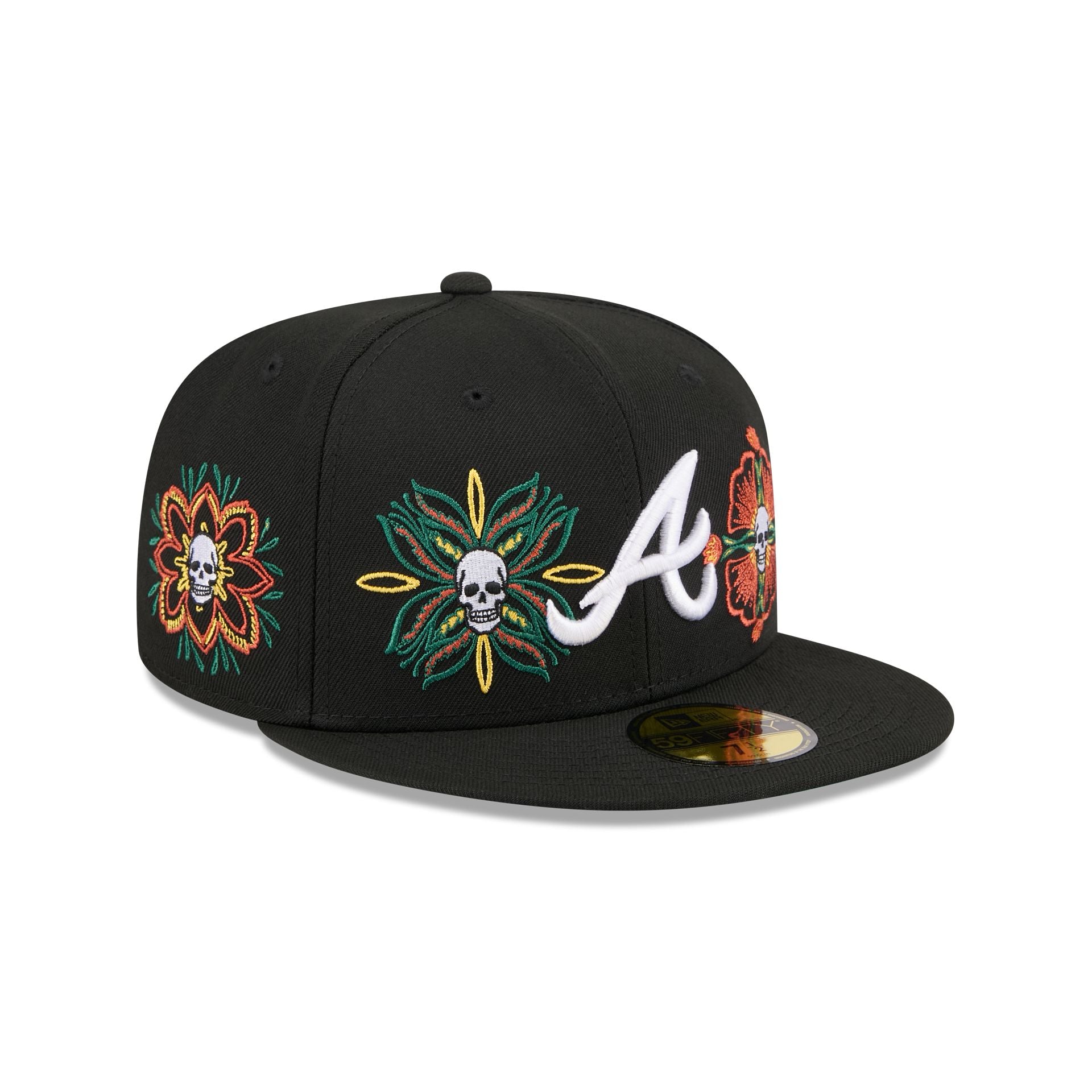 new era Day of the Dead Skull & Flowers 59FIFTY Fitted