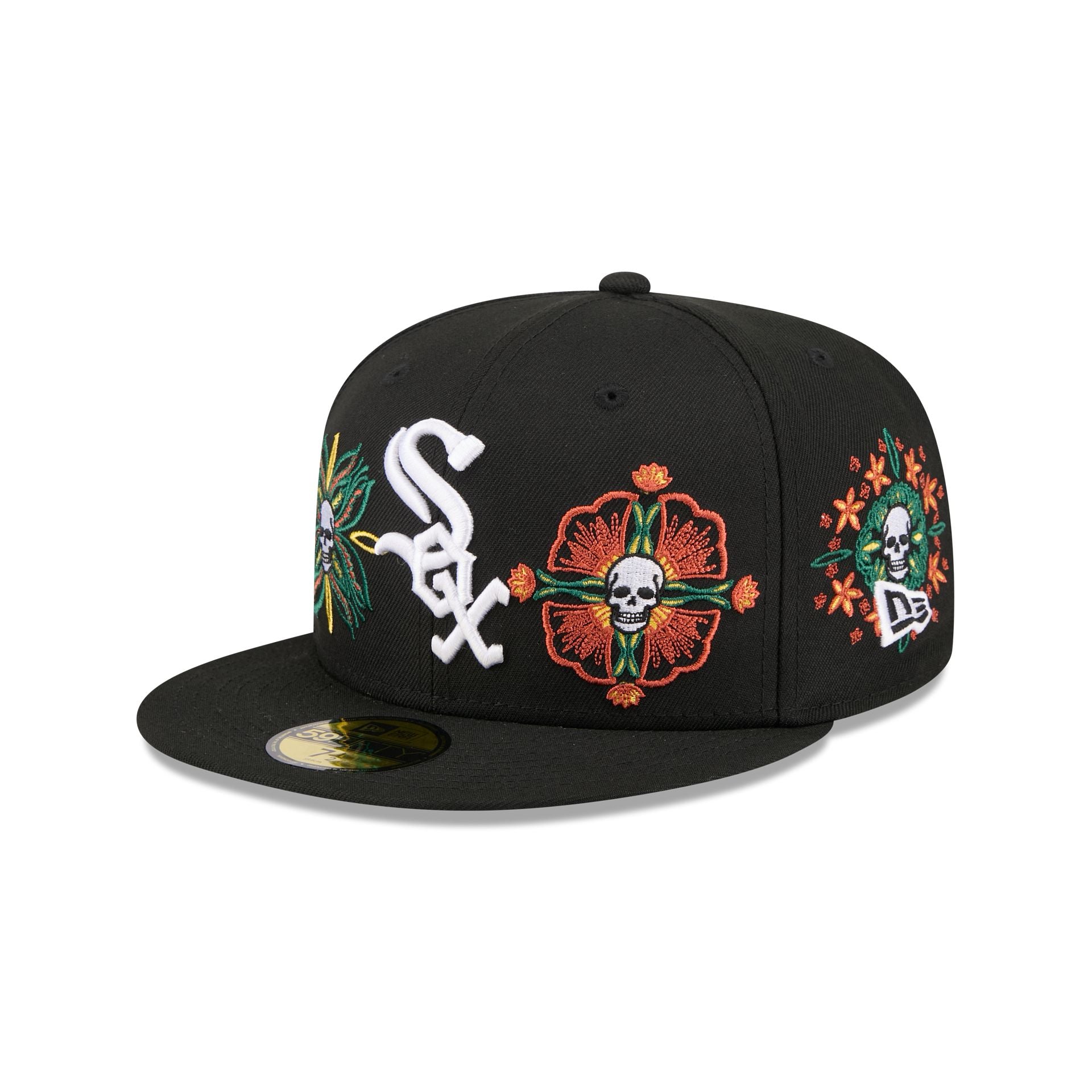 New Era Day Of The Dead Skull & Flowers 59FIFTY Fitted