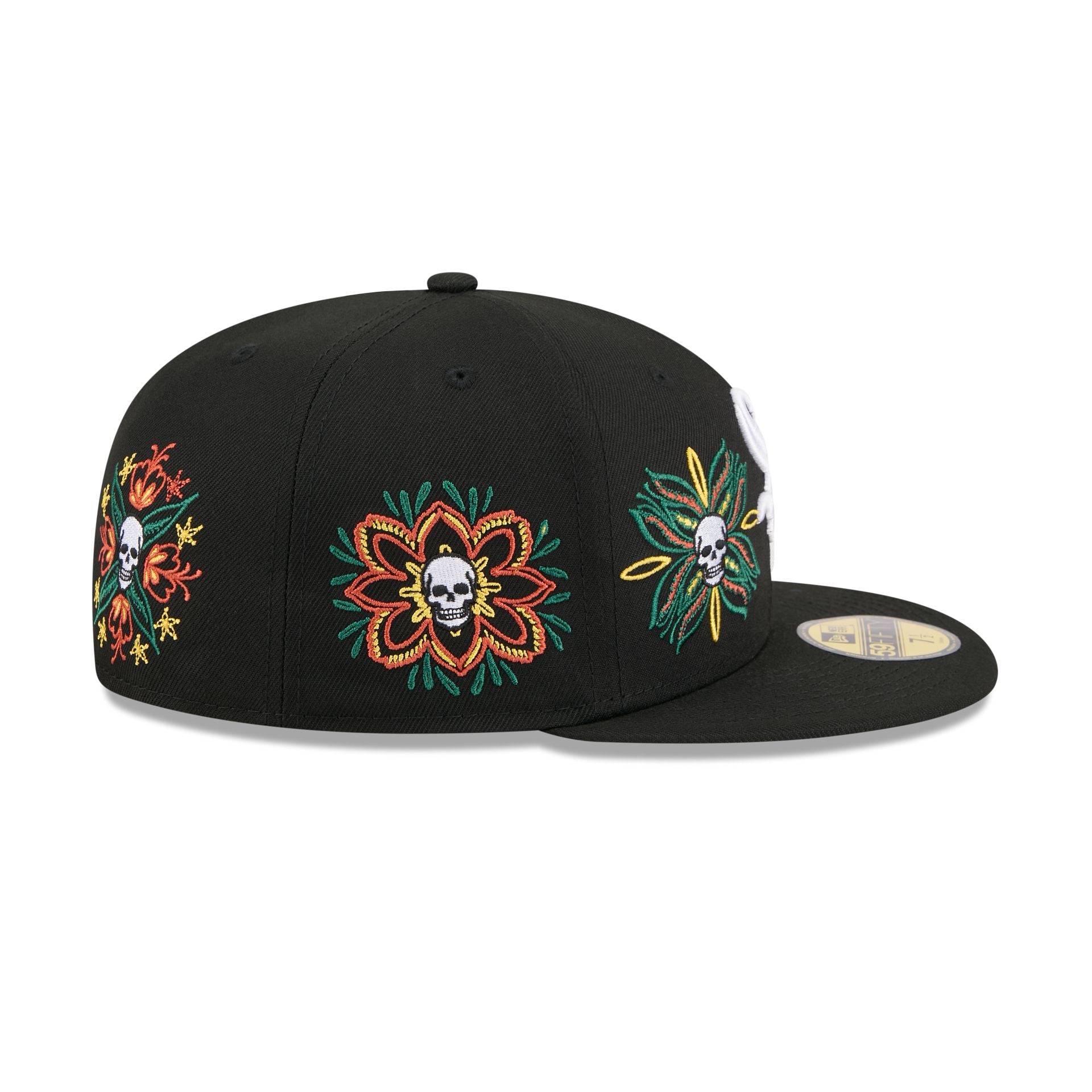 New Era Day Of The Dead Skull & Flowers 59FIFTY Fitted