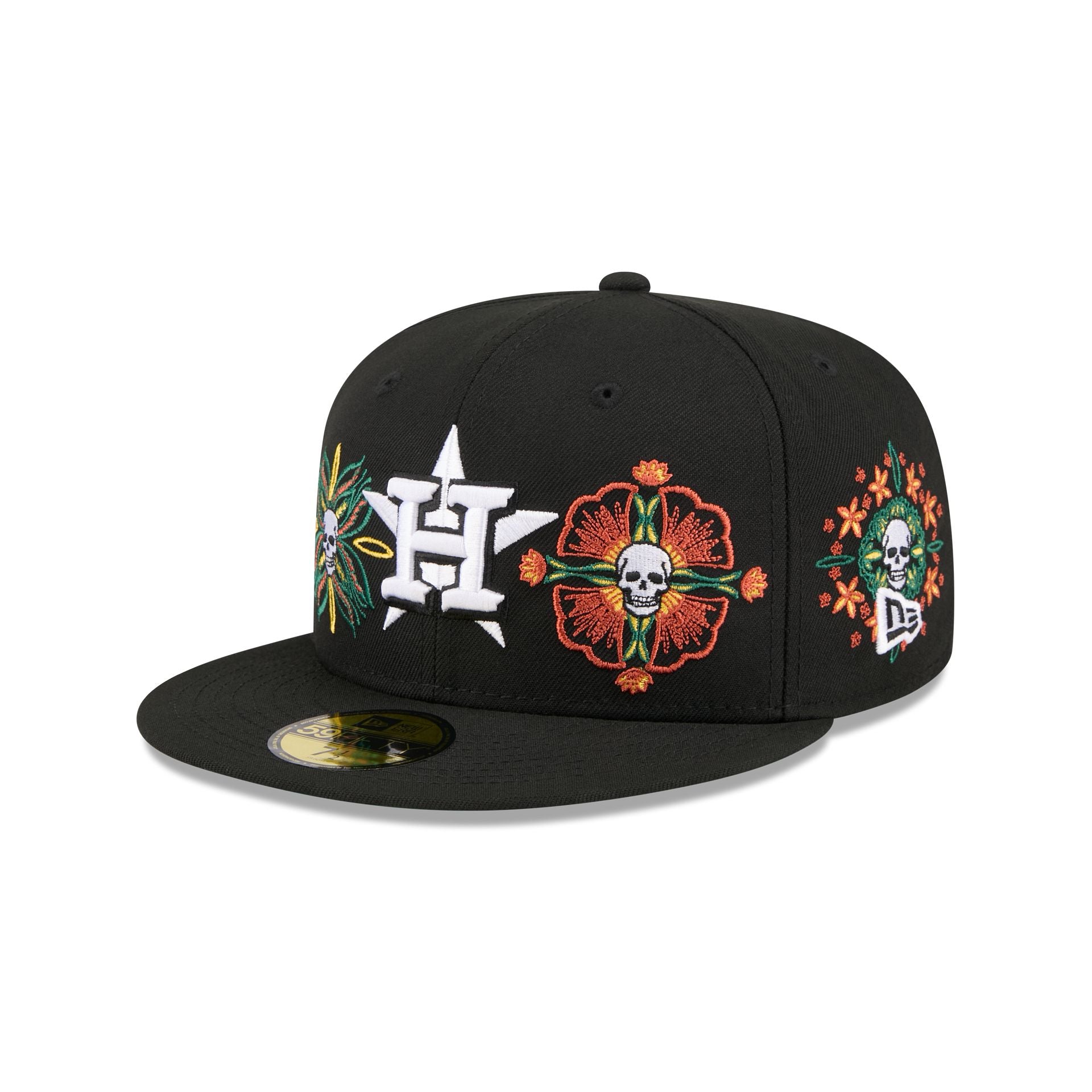 New Era Day Of The Dead Skull & Flowers 59FIFTY Fitted