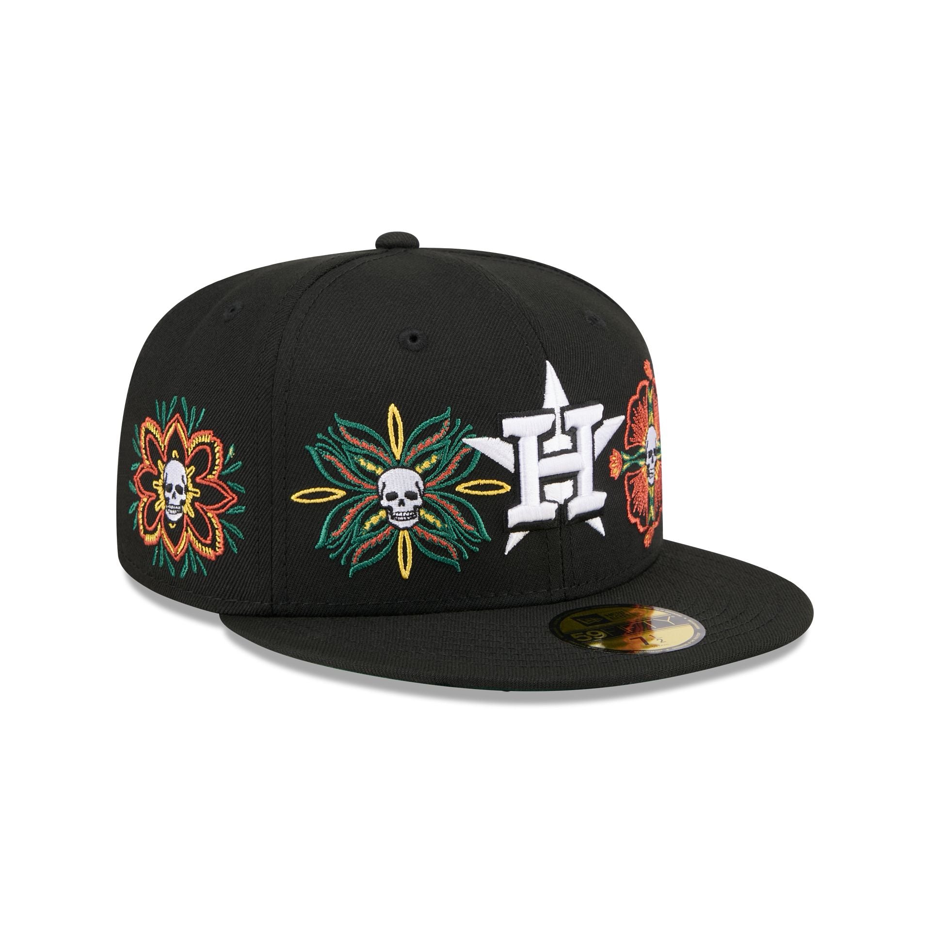 new era Day of the Dead Skull & Flowers 59FIFTY Fitted